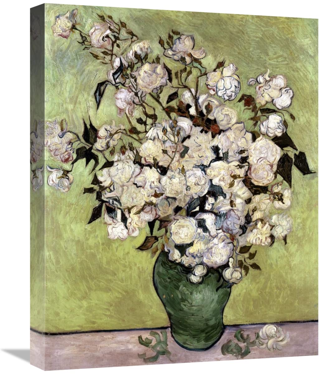 22 Inch Vincent Van Gogh Roses Art Print - High Quality Canvas Wall Decor for Living Room, Bedroom & Office