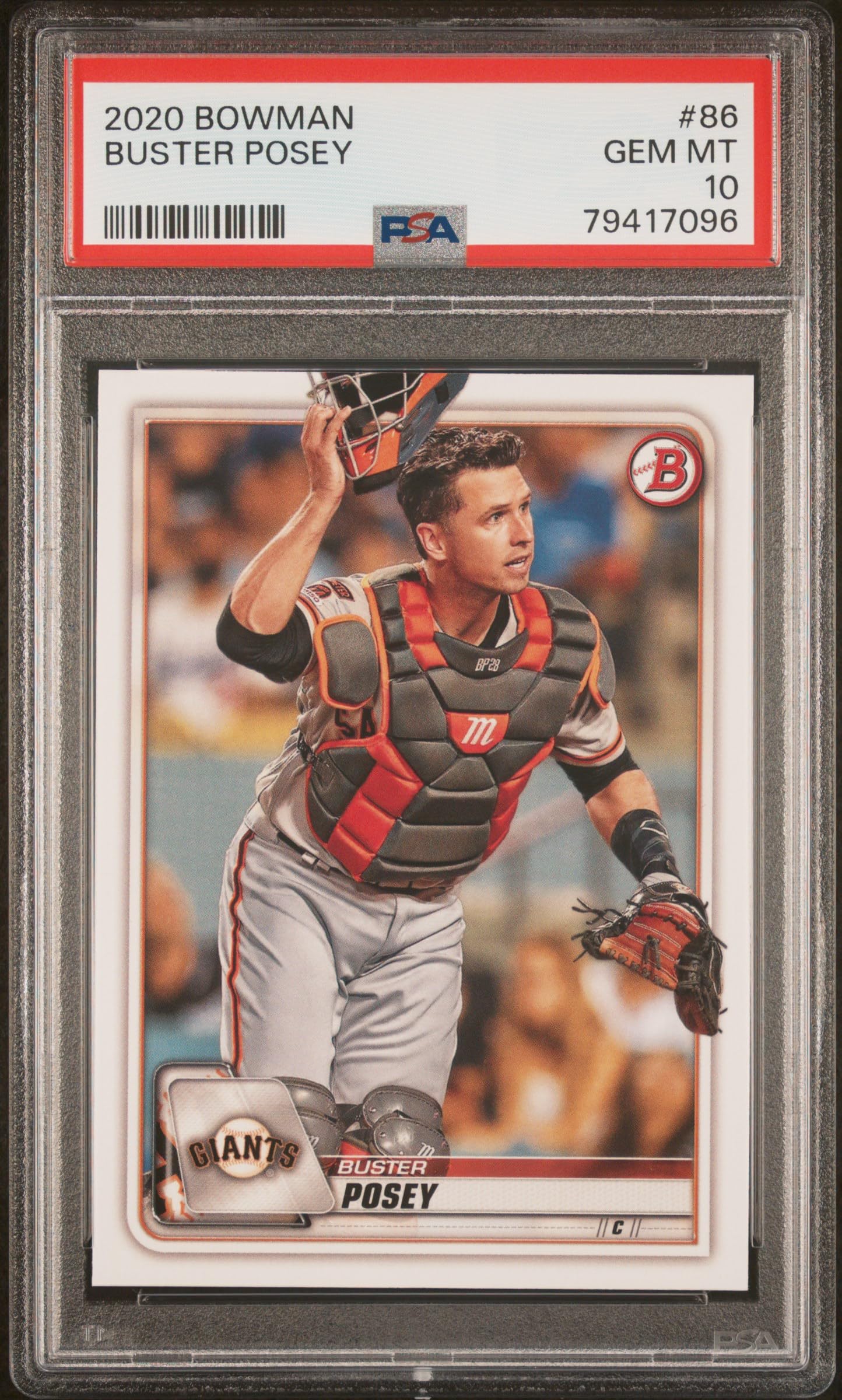 Buster Posey 2020 Panini Bowman Baseball Card #86 PSA 10 Gem Mint - Rare Collectible for Baseball Fans & Card Investors | Perfect for Display, Trading, and Memorabilia Collections