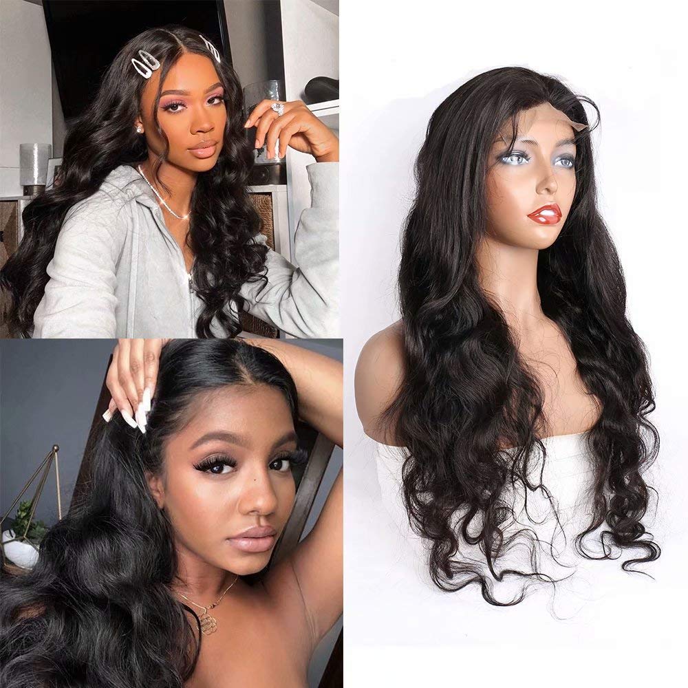360 Virgin Human Hair Lace Front Wigs for Women - Small Cap 1B Off Black Fake Scalp - Pre Plucked 12