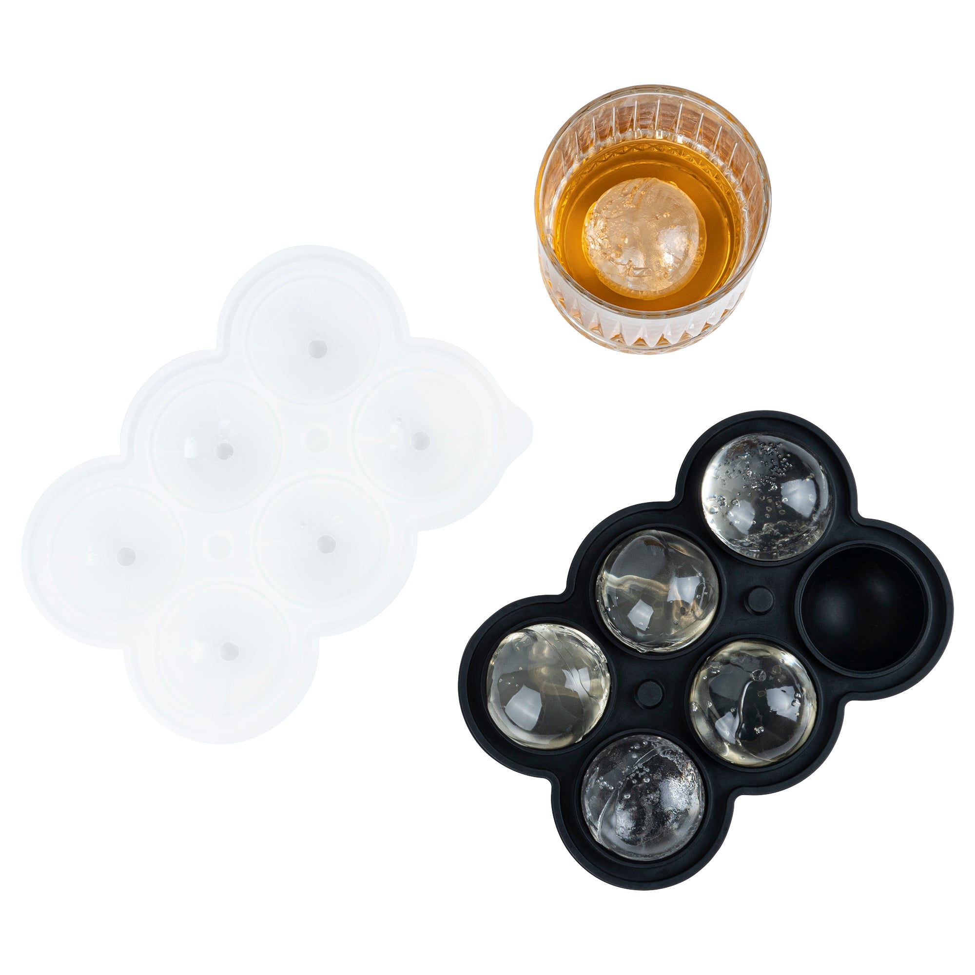 Premium Black Silicone Ice Cube Tray - 1.75