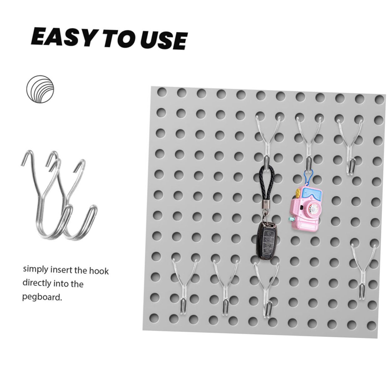 Gatuida 30-Piece Pegboard Hooks Set - Heavy Duty Storage Hooks for Tool Organization, Garage & Workshop Utility Hooks - Perfect for Wall Mounted Tool Storage, Retail Displays & Home Organization