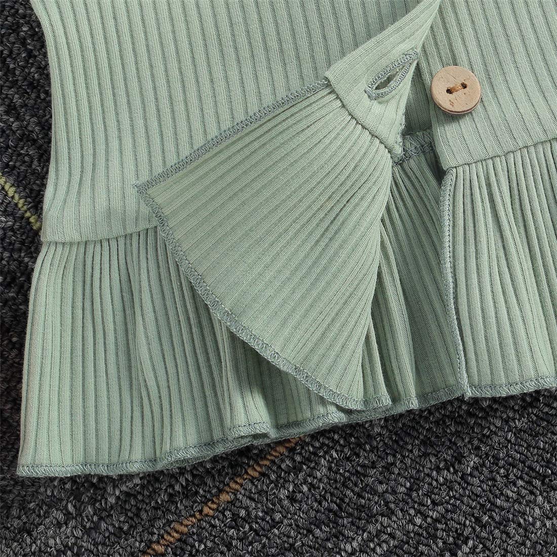 Newborn Baby Girl Summer Outfit Set - Knitted Suspender Dress with Ruffle Top & Shorts | Soft & Comfortable Infant Clothes for 0-24 Months | Perfect for Summer Photoshoots, Family Outings & Special Occasions