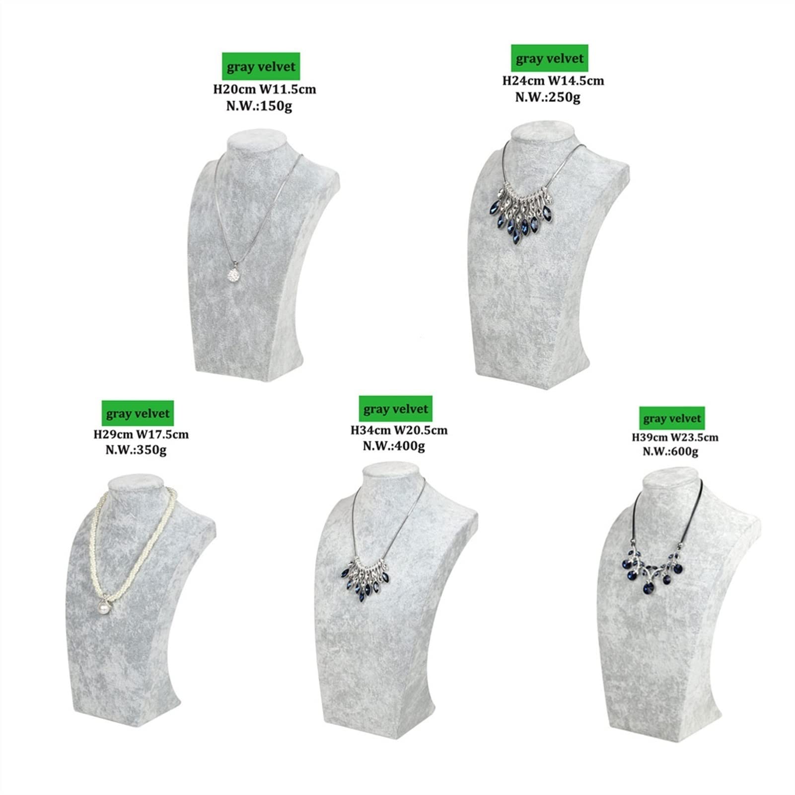 Moisture Jewelry Holder - Elegant Necklace Bust Display Stand for Pendants & Mannequin Jewelry - 20cm Home Decor Jewelry Organizer (Perfect for Boutiques, Jewelry Stores & Home Vanity Display)