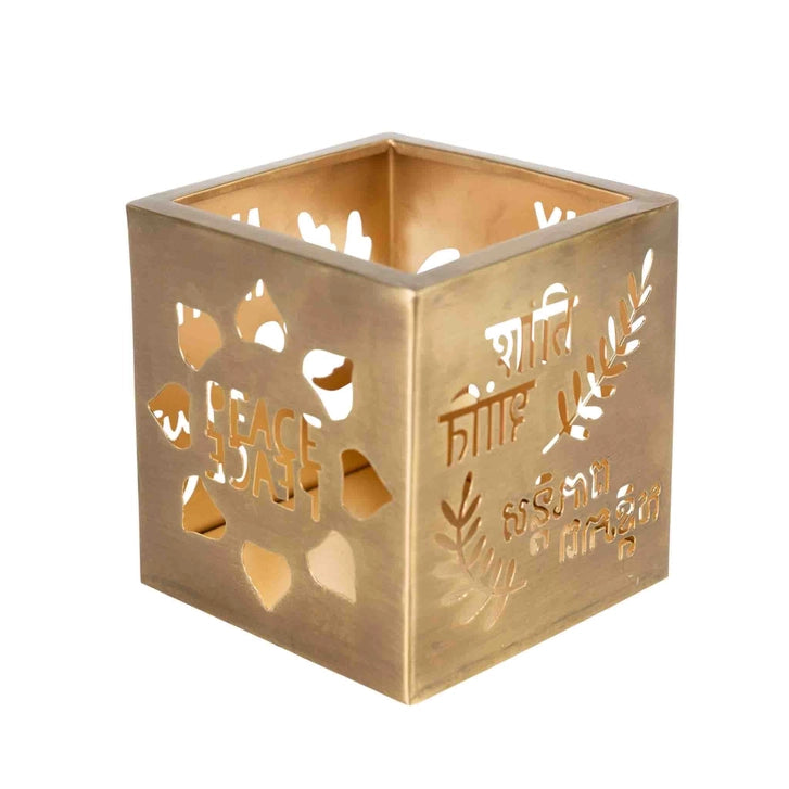 Paz World Peace Candle Holder - Elegant Home Decor for Meditation, Yoga & Spiritual Spaces - Perfect for Living Room, Bedroom or Gift