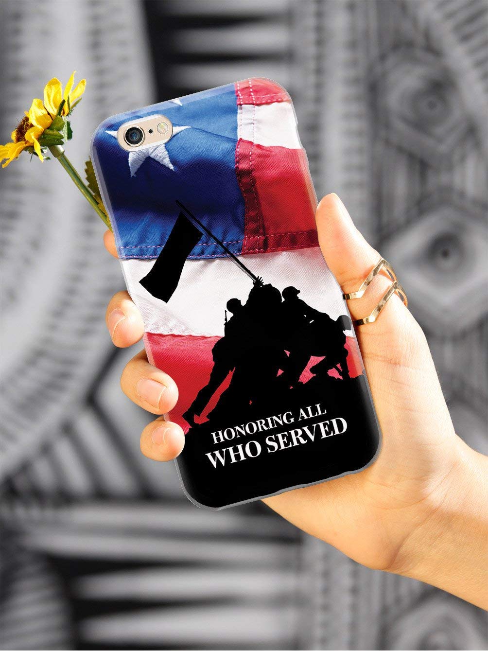 Inspired Military Cases - Compatible with iPhone 8 - 3D Textured Protective Phone Cover for Apple iPhone 8 - Honoring Veterans & Service Members - Perfect for Everyday Use & Military Appreciation Gifts