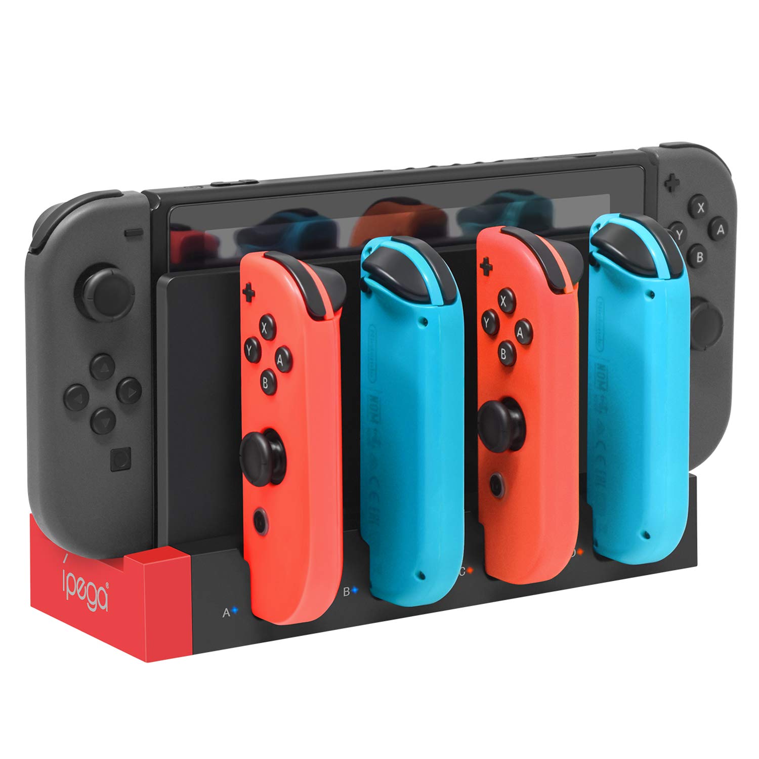 FYOUNG Nintendo Switch & Switch OLED Joy-Con Charging Dock Station with LED Indicator - Fast Charger for Joy-Con Controllers - Perfect for Gaming, Travel & Multiplayer Sessions
