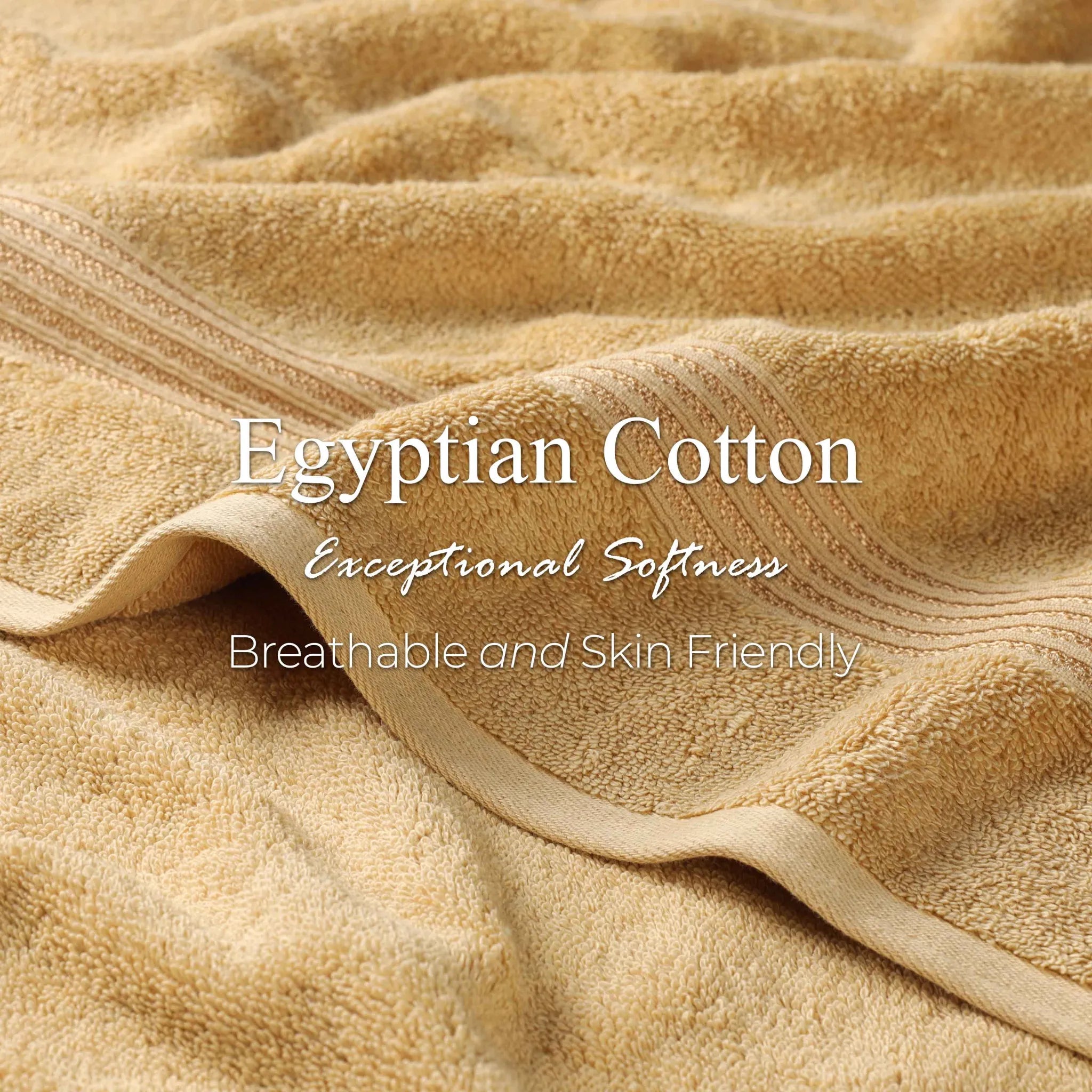 Premium 100% Egyptian Cotton Plush Hand Towels - Ultra Soft & Absorbent Bath Towel Set of 8 for Bathroom, Kitchen & Spa Luxury (24x16 Inches)