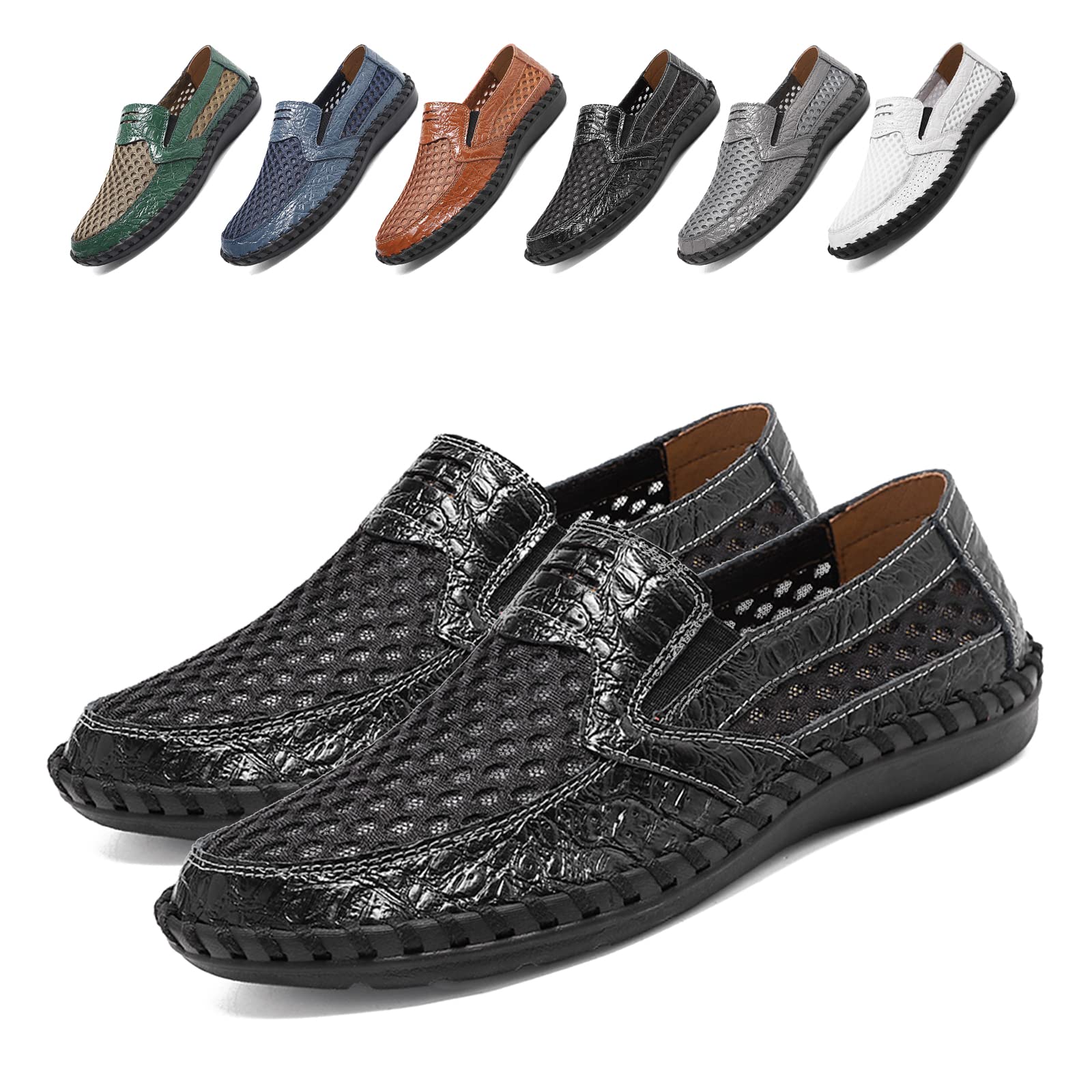 Men's Poseidon Slip-On Loafers - Waterproof Casual Walking Shoes for Men - Lightweight & Comfortable Beach, Pool & Travel Shoes for Outdoor Activities