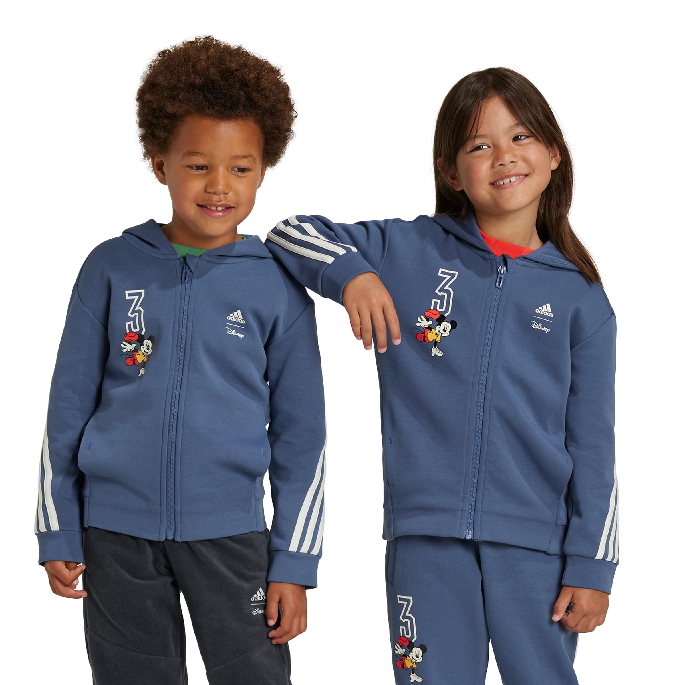 Adidas Kids' Disney Mickey Mouse Track Jacket - Lightweight Running Hoodie for Boys & Girls - Perfect for School, Sports & Outdoor Activities