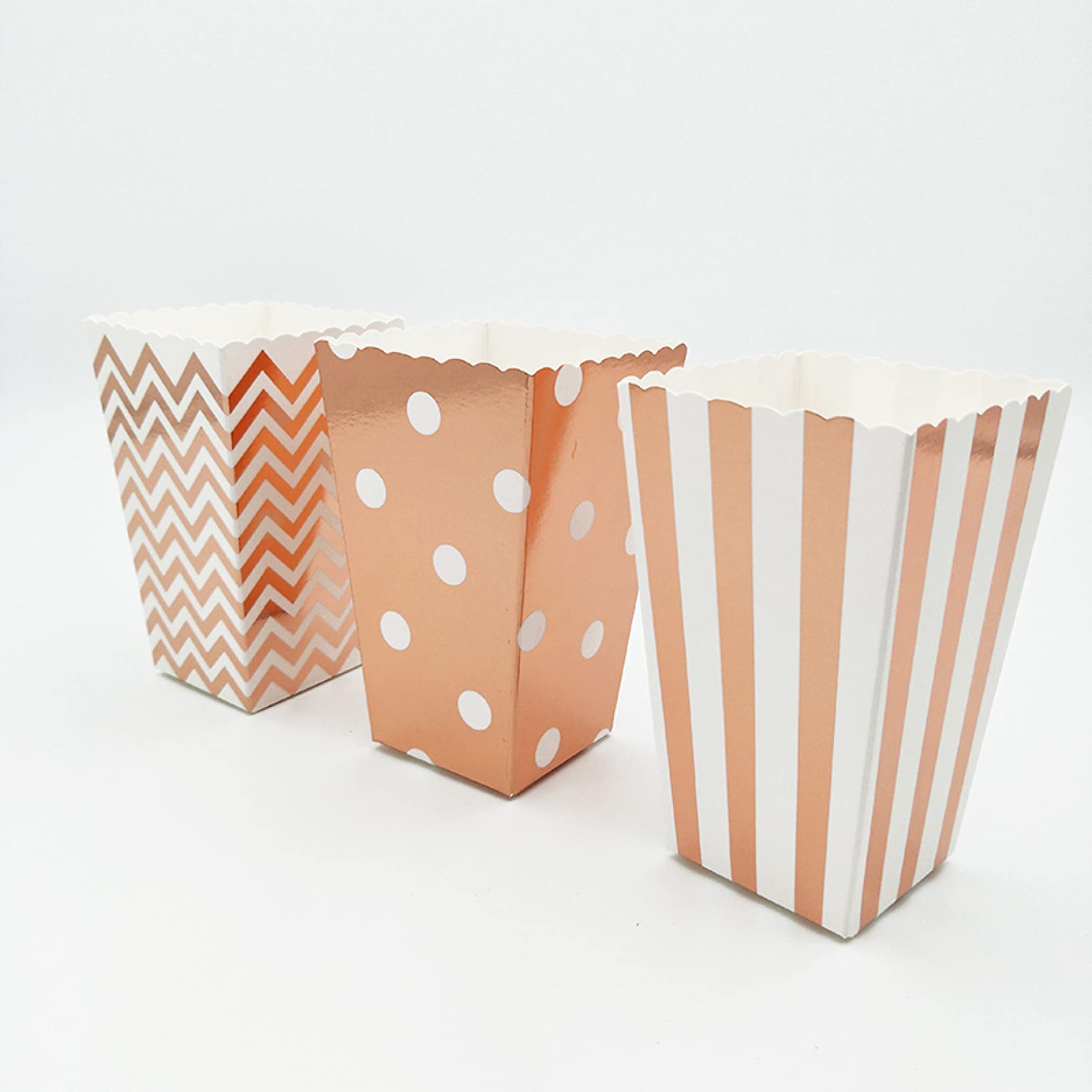 12 Pcs Popcorn Boxes - Wedding, Birthday, Christmas Party Supplies | Candy, Biscuit & Chocolate Buffet Bags | Perfect for Movie Nights, Baby Showers & Carnival Events