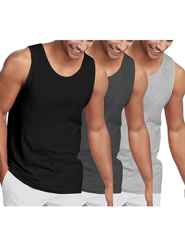 3pack Black, Charocal, Heather Gray