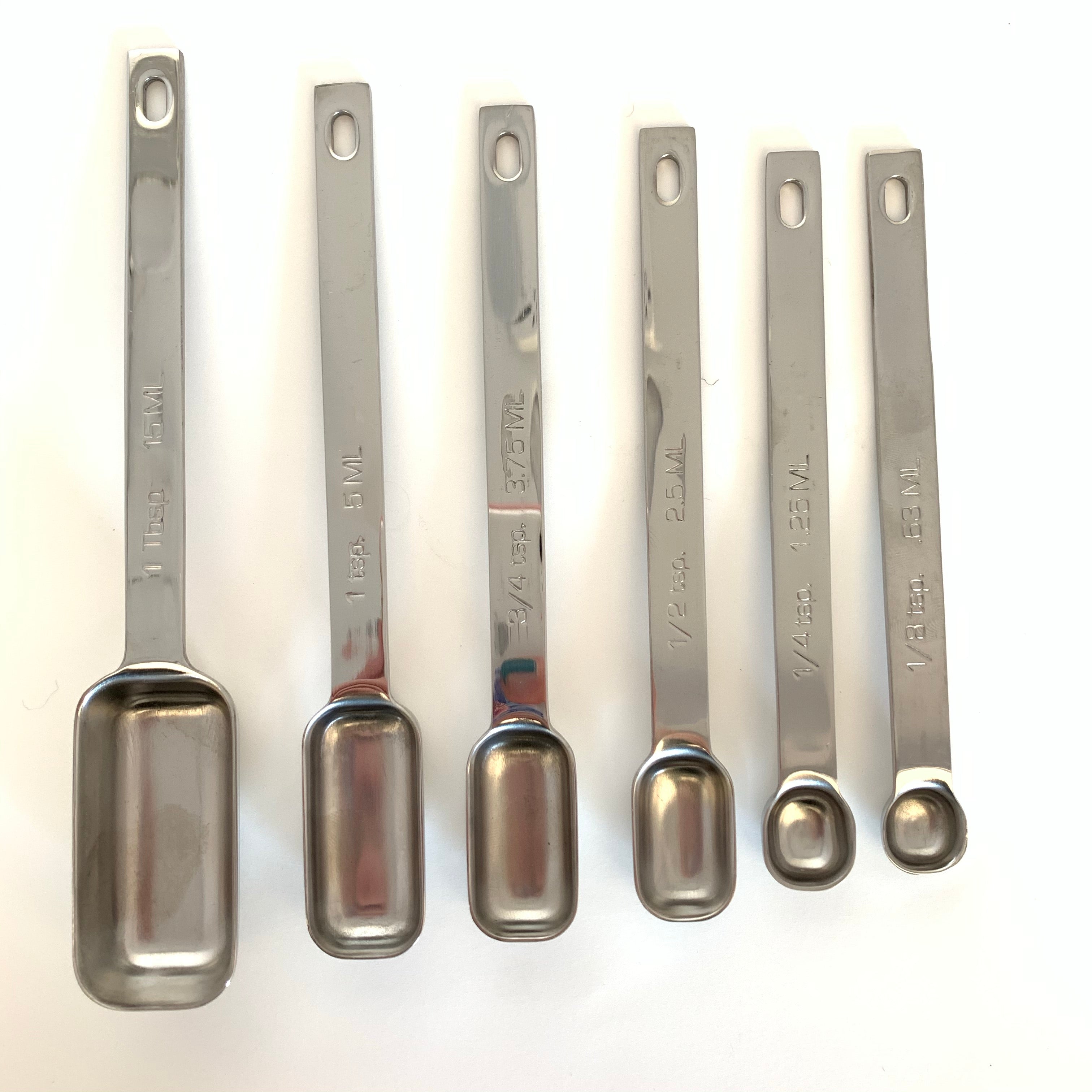 Premium Stainless Steel Spice Measuring Spoon Set - 6-Piece Kitchen Measuring Spoons for Cooking, Baking & Coffee - Perfect for Measuring Spices, Herbs, Tea & Powder Ingredients