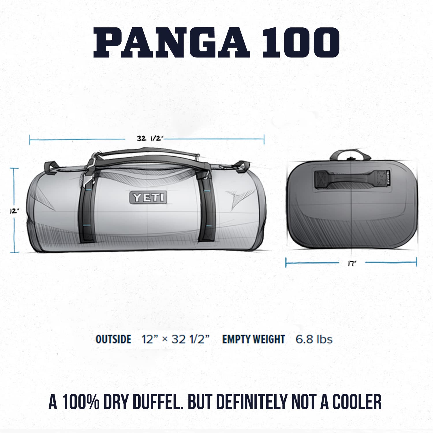 YETI Panga Airtight Waterproof Submersible Dry Bags for Camping, Boating & Outdoor Adventures - Keep Gear Dry in Any Weather