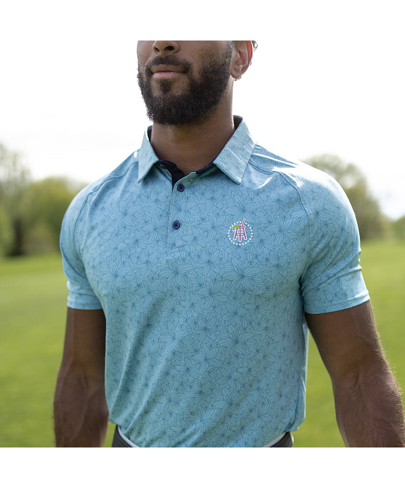 UNRL X Transfusion Azaleas Polo Shirt for Men - Stylish Golf & Casual Wear - Perfect for Golf Courses, Clubhouses, and Everyday Outings