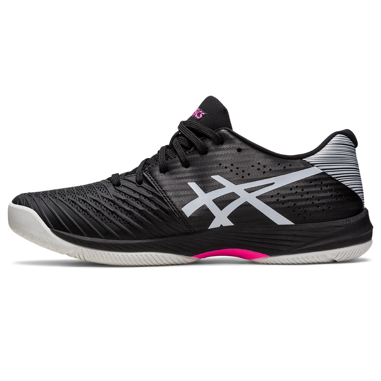 ASICS Solution Speed FF Men's Tennis Shoes - Lightweight Performance Court Shoes for Competitive Play (Black/Pink) | Ideal for Hard Court Tennis, Training & Match Play