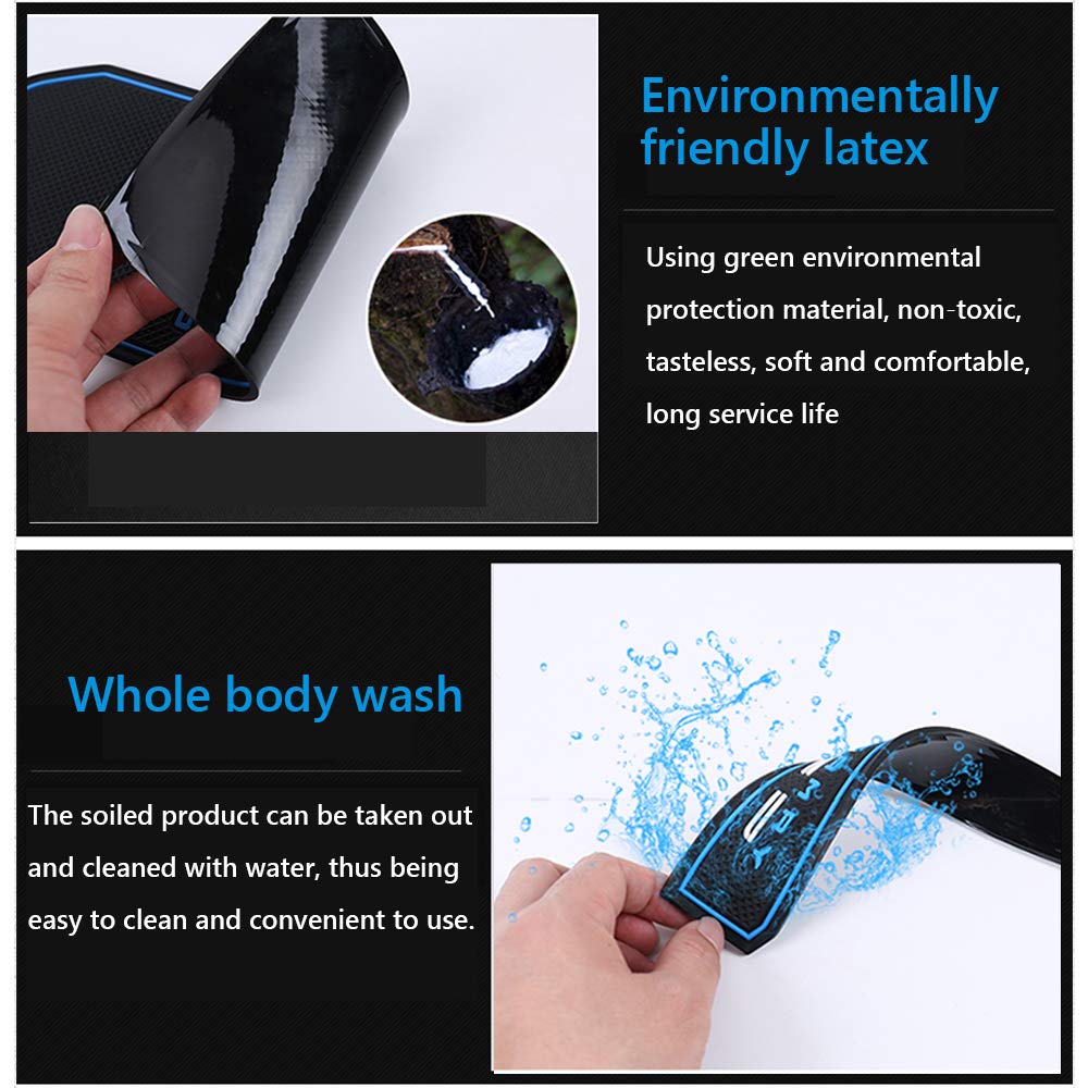 Premium Car Interior Door Storage Mats & Coasters - 11Pcs Anti-Slip Dust-Proof Set (White) for Mazda CX-30 2019-2020 - Perfect for Road Trips & Daily Commute