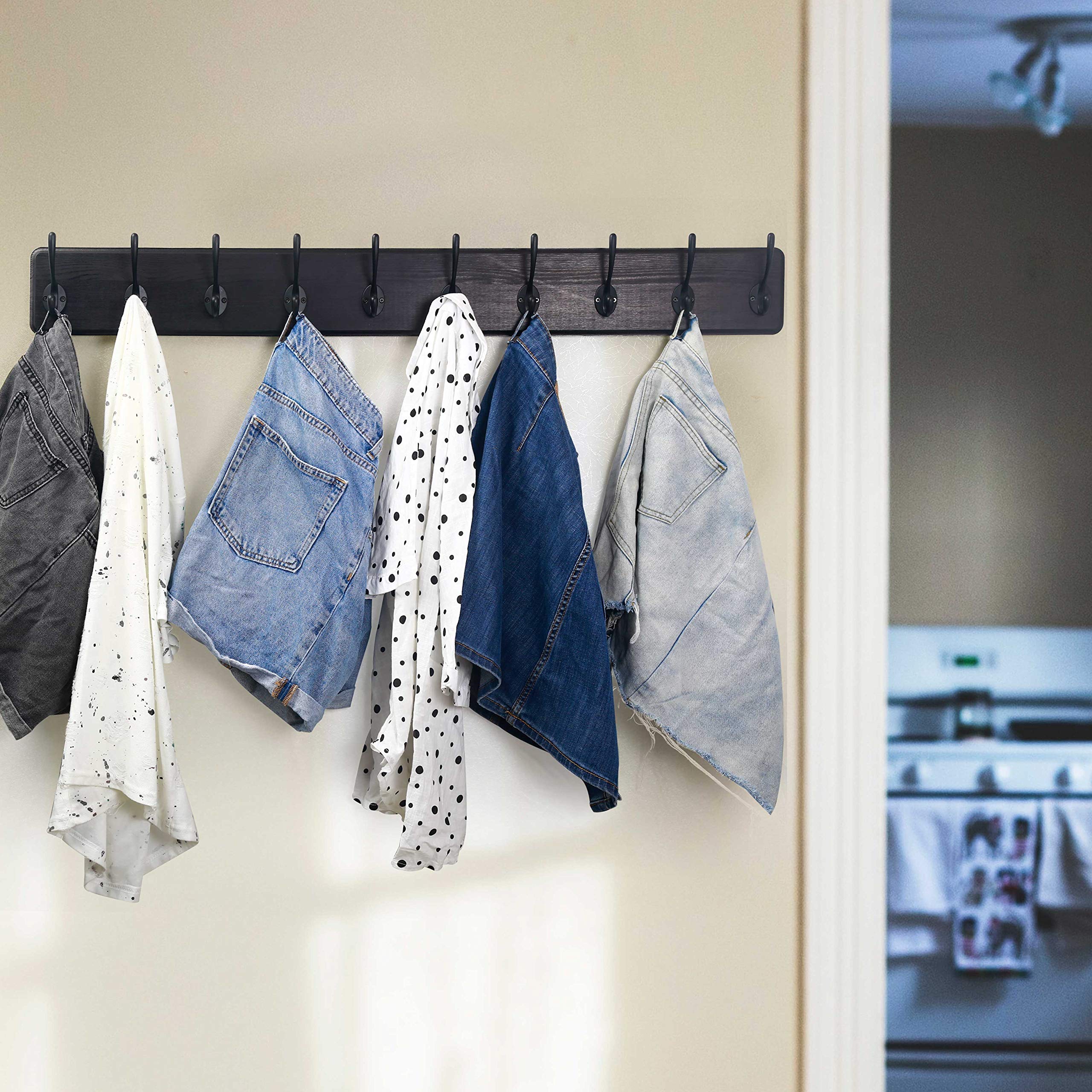 WEBI 10-Hook Wall Mounted Coat Rack - 38.6