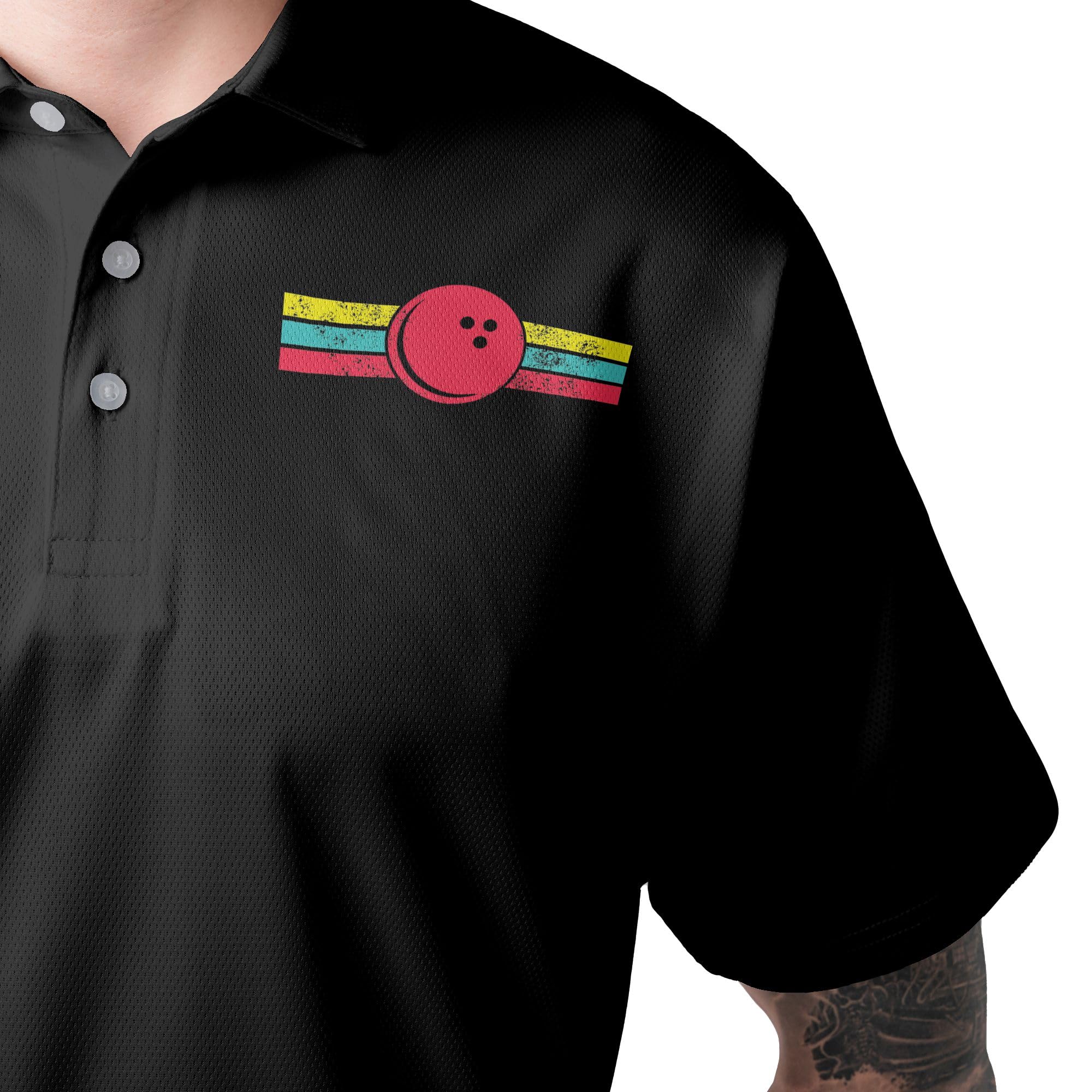 HYPERFAVOR Smart Bowling Polo Shirts for Men - Breathable Short Sleeve Performance Polo Set of 2 - Perfect for Bowling Tournaments, Golf Outings & Casual Summer Wear