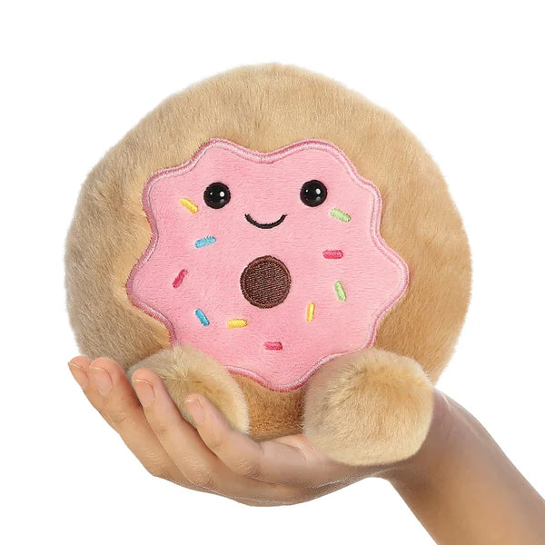 Palm Pals Claire Donut Plush Toy - Soft & Cute Stuffed Animal for Kids & Adults | Perfect for Gifts, Home Decor, and Stress Relief