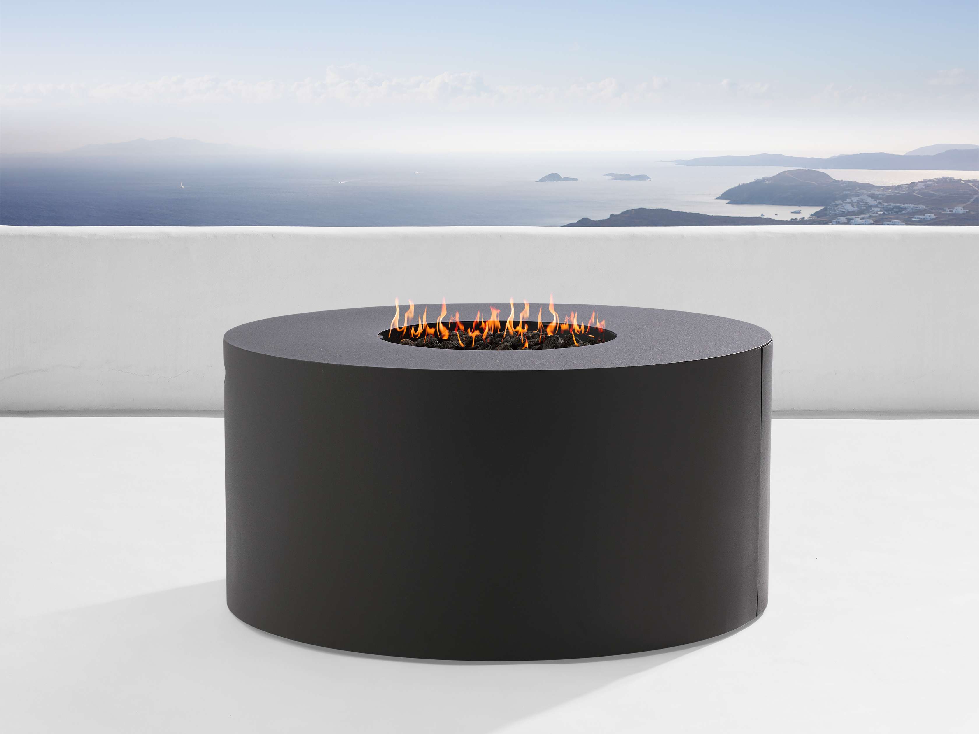 Premium Coden Outdoor Round Propane Fire Pit - 32 Inch Steel Patio Heater with Lava Rocks & Cover - Perfect for Backyard, Deck, Camping & Outdoor Gatherings