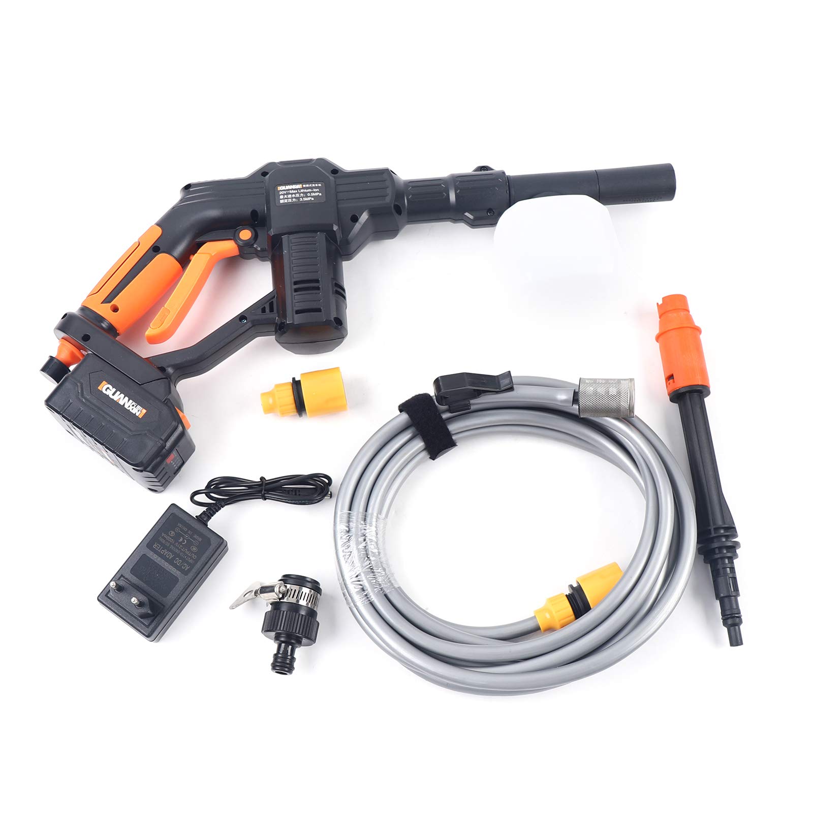 130PSI High Pressure Cleaner Machine - Portable Cordless Car Washer Gun with Hose for Power Washing, Home Cleaning & Garden Watering | Ideal for Cars, Driveways, Patios & Outdoor Surfaces