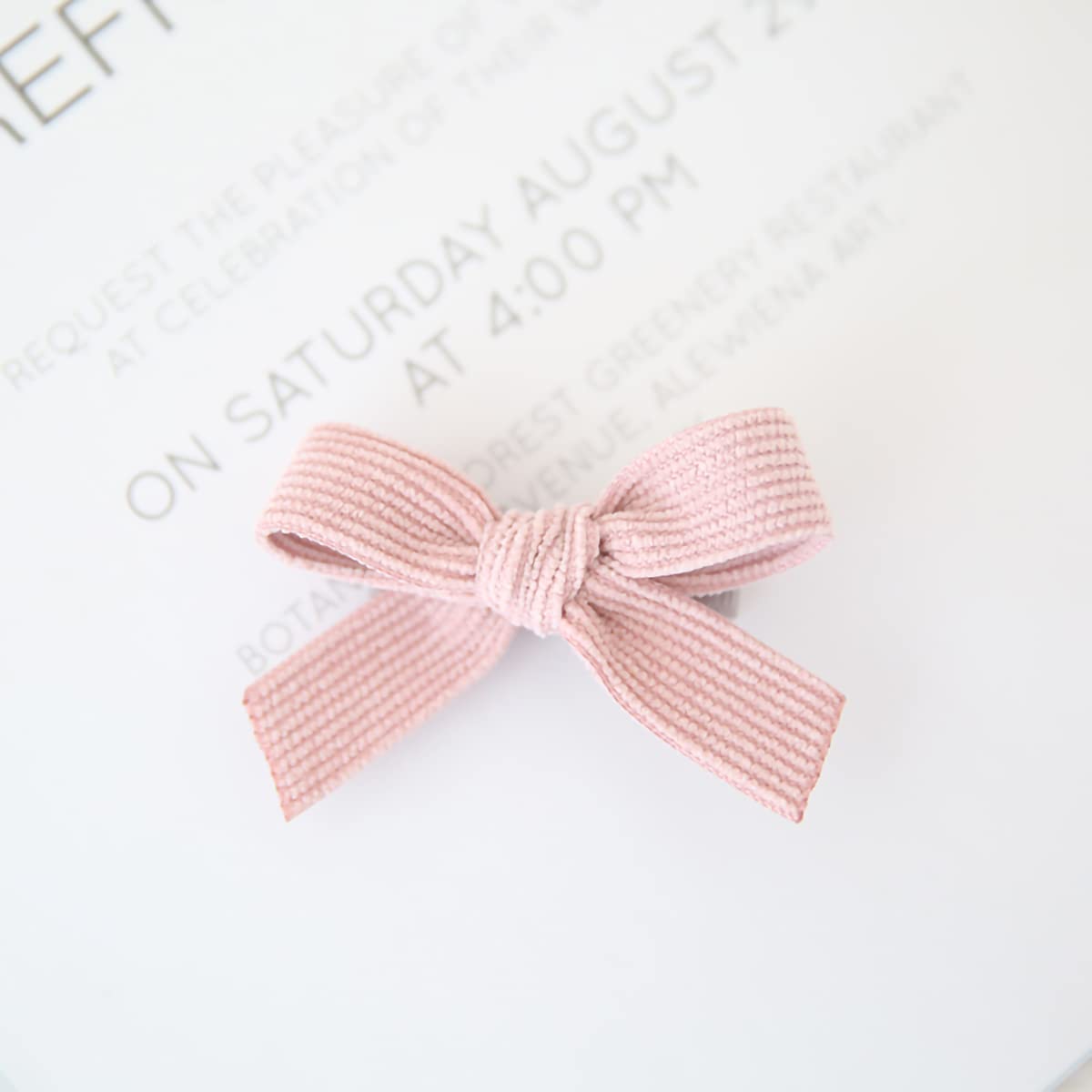 Handmade Corduroy Bow Hair Clips for Girls & Baby Girls - Red & Pink Hair Accessories | Perfect for Parties, School, and Everyday Wear