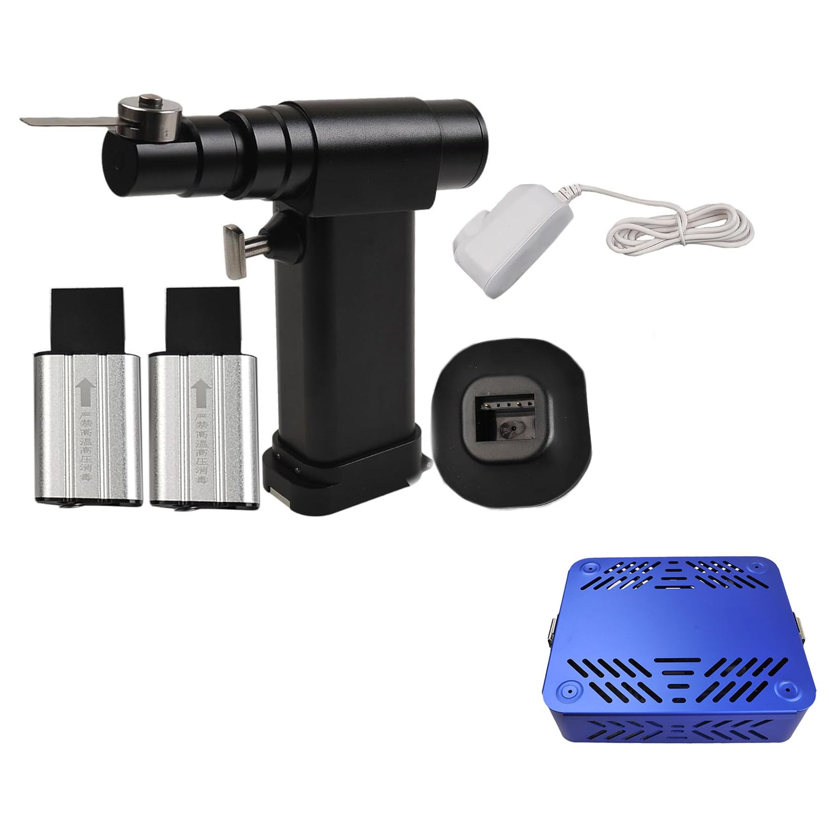Veterinary Mini Orthopedic Bone Saw - Oscillating Power Tool with 5 Blades & Sterilization Case | Small Animal Surgery, Dental Procedures, Veterinary Clinics