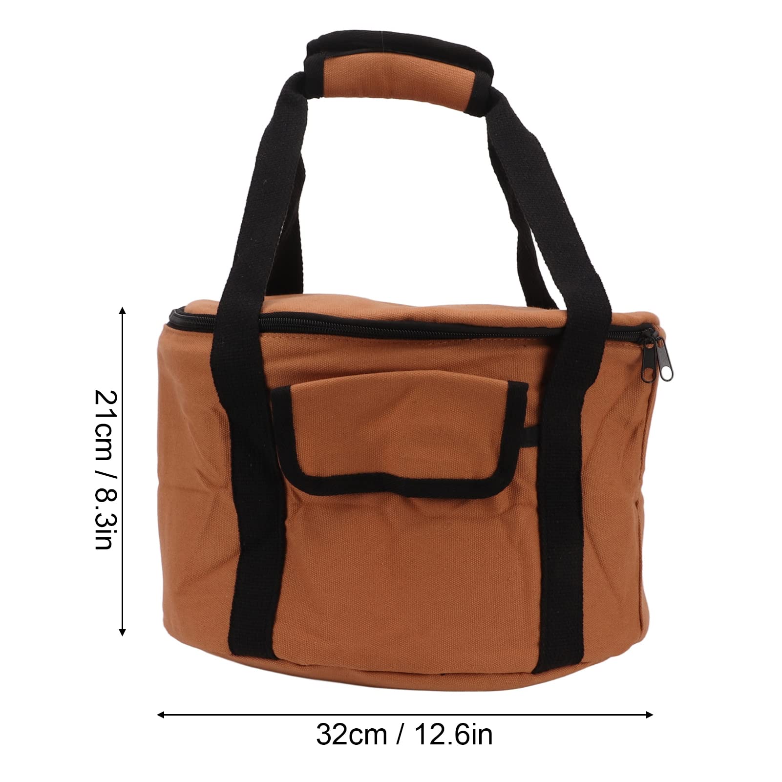 Topyond Camp Kitchen Organizer - Large Waterproof Foldable Canvas Cookware Storage Bag with Pearl Cotton Lining | Perfect for Outdoor Camping, Picnics & RV Trips