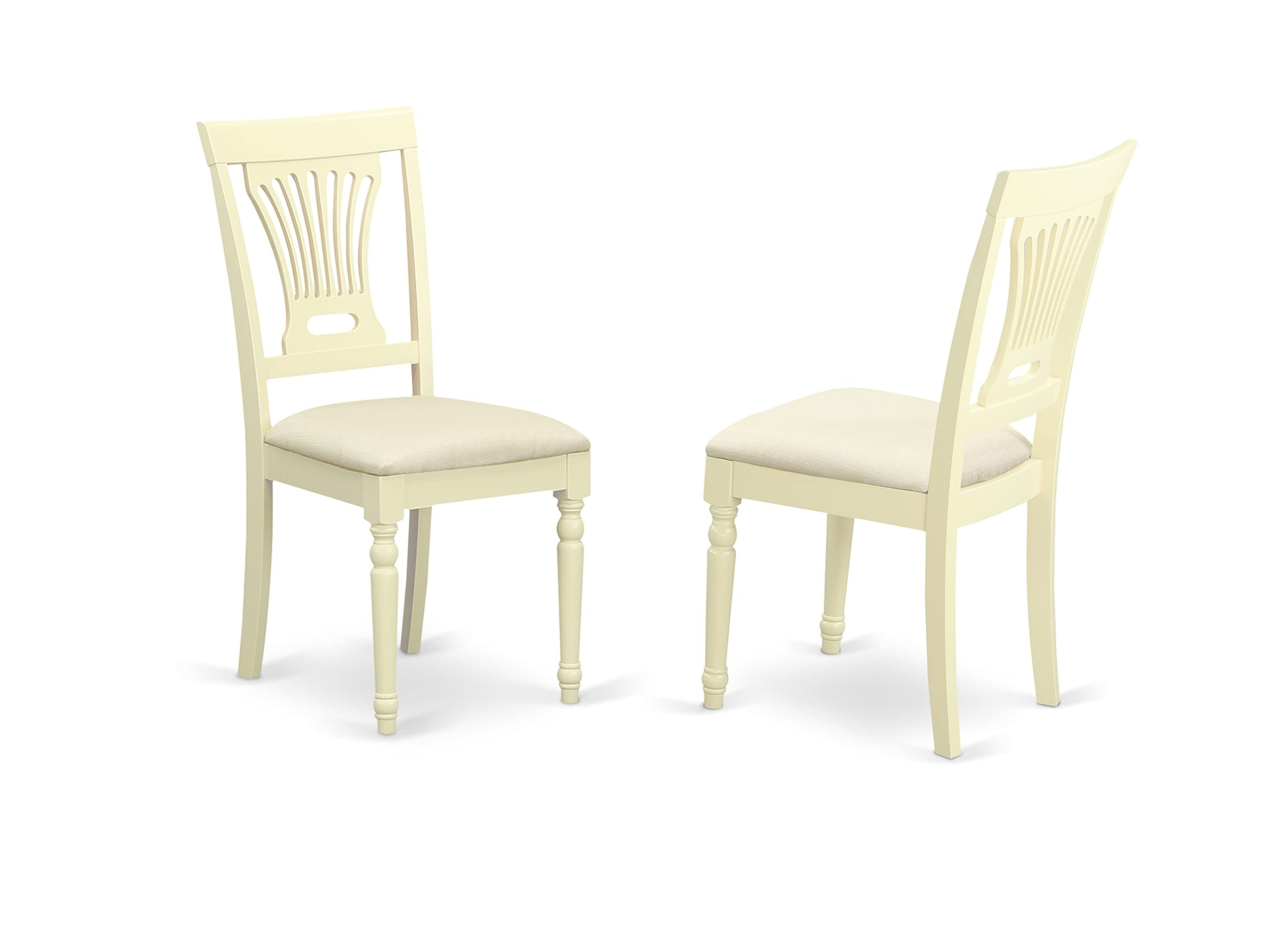 East West Furniture 5-Piece Dining Set with Drop-Leaf Table & 4 Upholstered Chairs - 30x48 Inch Buttermilk & Cherry - Perfect for Small Spaces, Breakfast Nooks & Apartment Dining Rooms