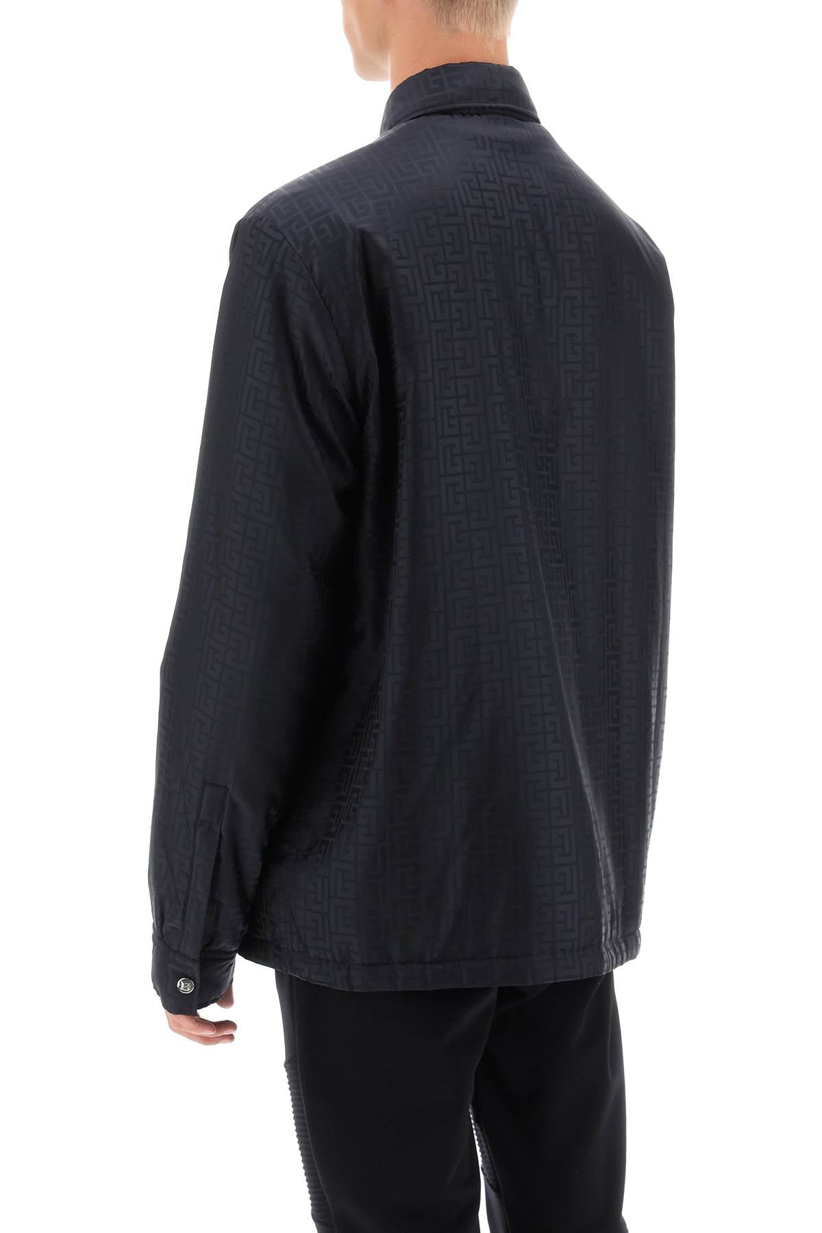 Balmain Monogram Nylon Overshirt for Men - Stylish Luxury Jacket for Casual & Streetwear Outfits | Perfect for Date Nights & Urban Fashion