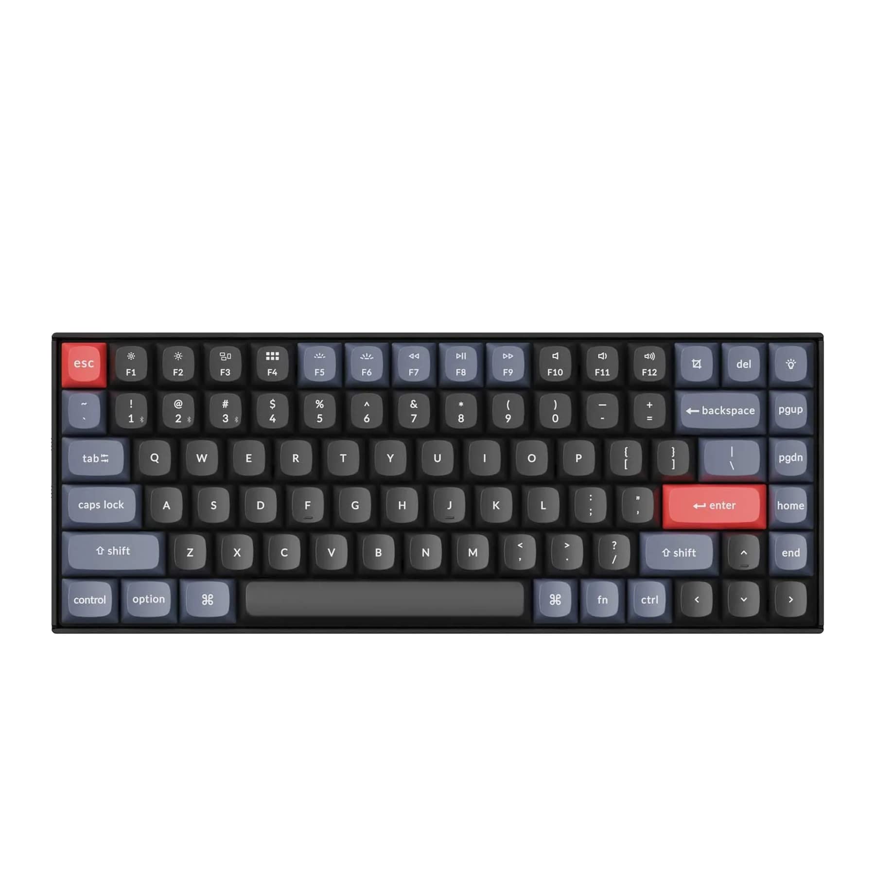 Keychron K2 Pro 75% Wireless Mechanical Keyboard - 84-Key Compact Design, Hot-Swappable Blue Switches, QMK/VIA Programmable, USB-C Wired/Wireless, White Backlit - Compatible with Mac/Windows/PC - Perfect for Gaming, Office Work & Typing Enthusiasts