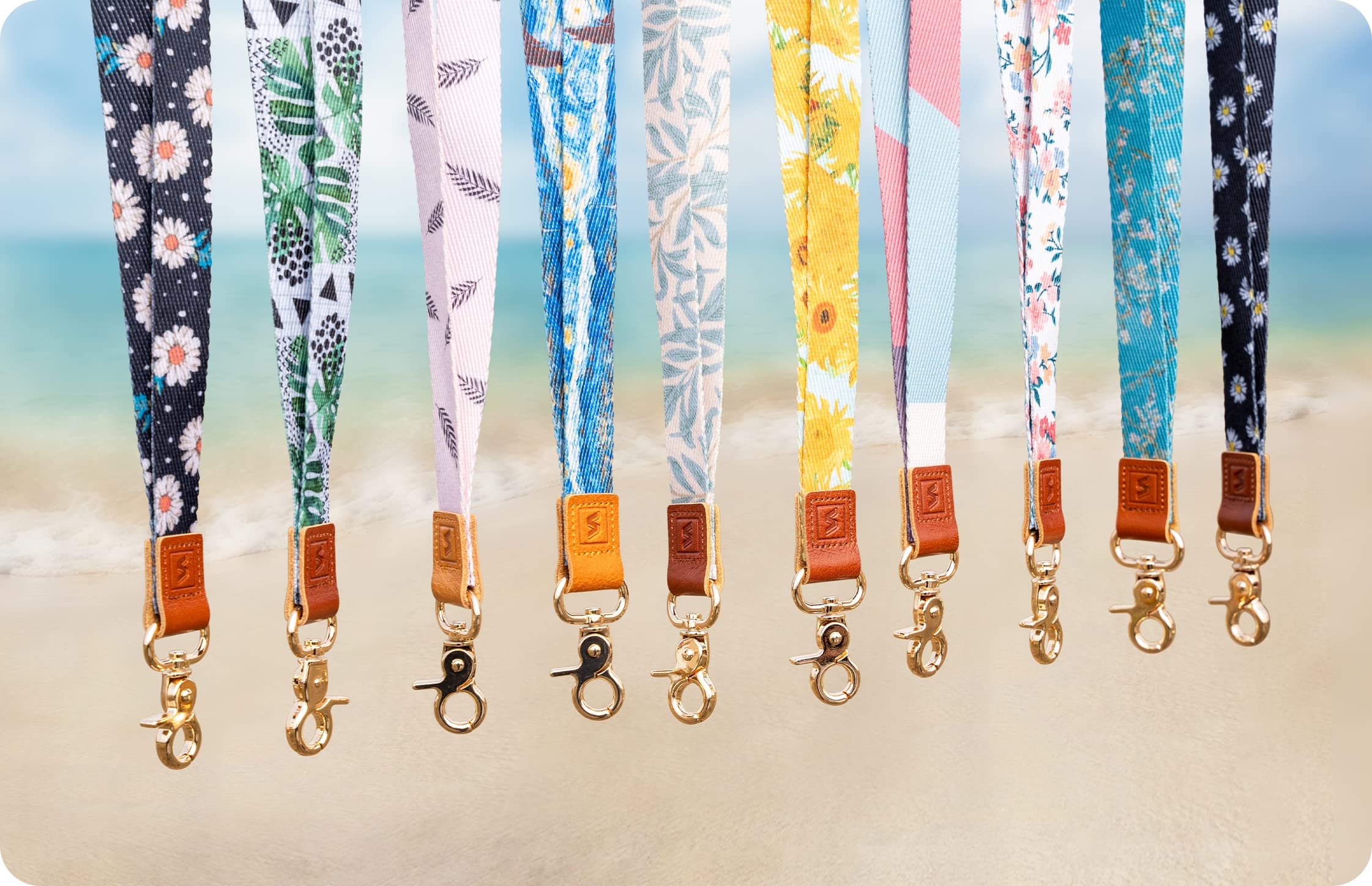 Original Pattern Design SENLLY Neck Lanyard Strap - ID Badge Holder & Keychain Organizer for Office, School, and Event Security (Adjustable & Durable)