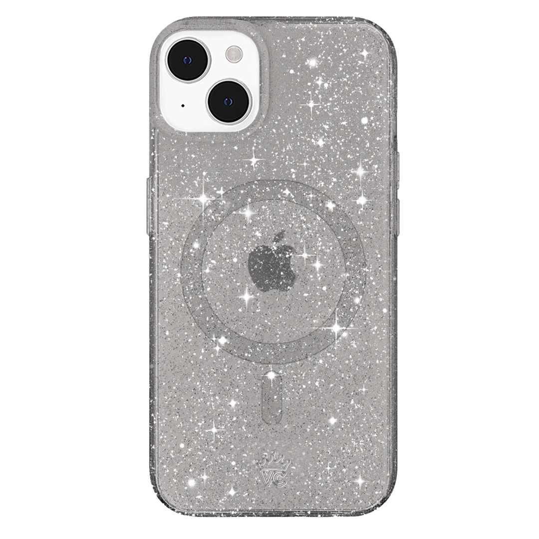 Sparkle Grey Stardust Glitter iPhone Case - Protective & Stylish Phone Cover for iPhone 13/14/15 Pro Max - Perfect for Parties, Events & Everyday Glam