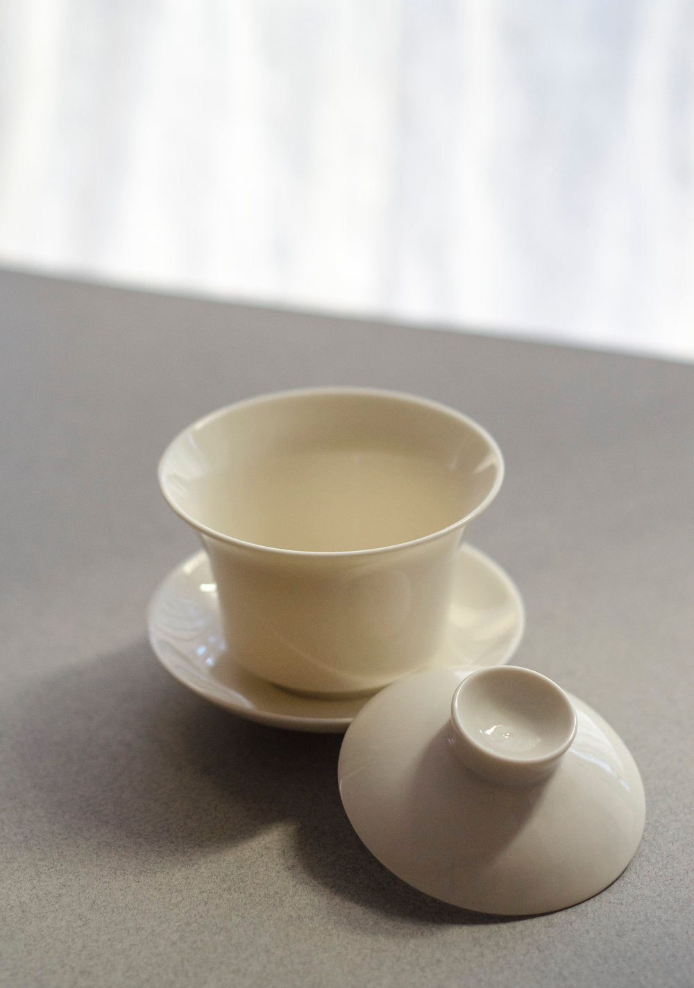 Premium White Gaiwan (3 oz) - Traditional Chinese Tea Set for Ceremonial Brewing - Perfect for Gongfu Tea Ceremony, Home Tea Tasting & Gift Giving