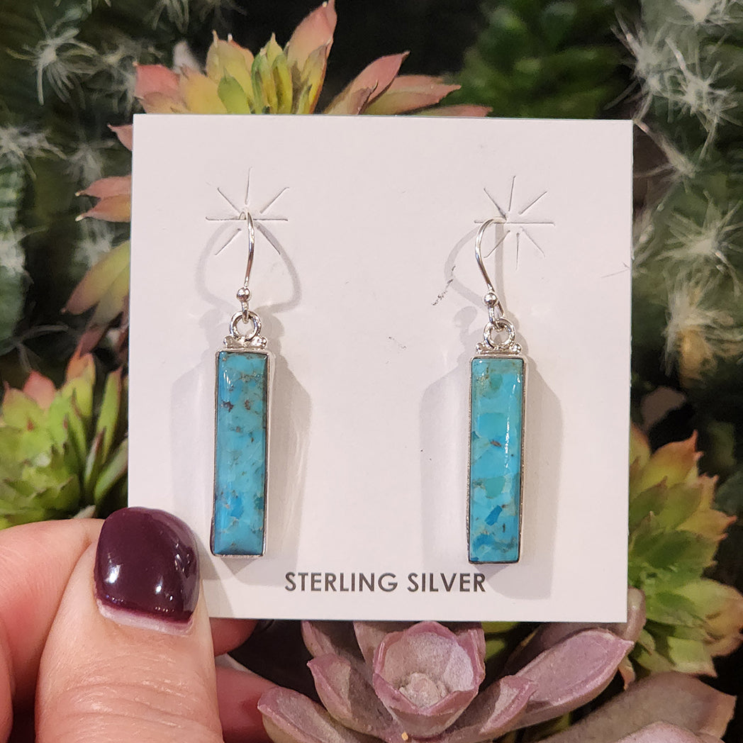 Anna Turquoise Bar Earrings for Women - Elegant Dangle Drop Jewelry for Parties, Weddings & Everyday Wear