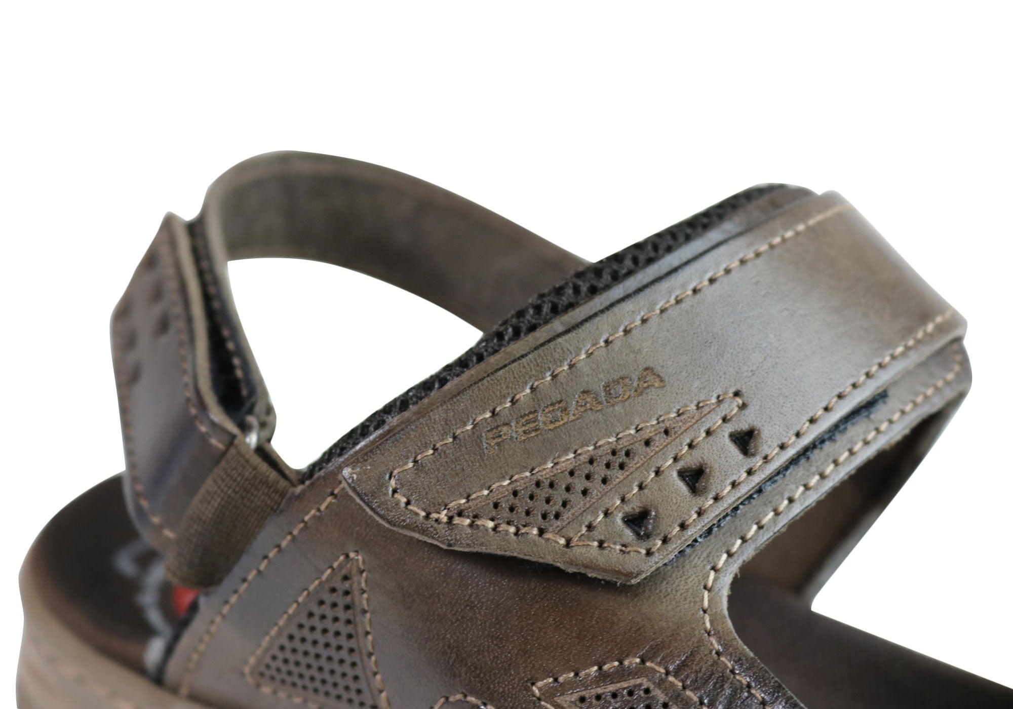 Jeff Men's Genuine Leather Comfortable Cushioned Sandals - Handmade in Brazil - Perfect for Beach, Vacation & Summer Outdoor Activities