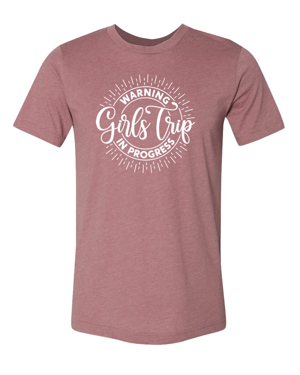 Warning Girls Trip in Progress T-Shirt - Fun Travel Crew Tee for Best Friends Vacation - Perfect for Bachelorette Parties, Girls Getaways & Memory Making Trips