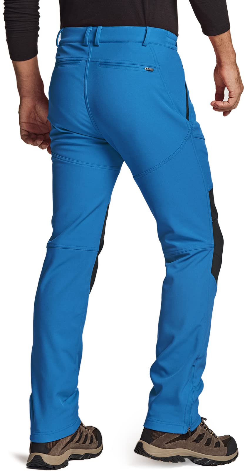 TSLA Men's Waterproof Softshell Cargo Pants - Winter Snow Ski & Snowboard Pants, Fleece-Lined Hiking & Outdoor Work Pants for Cold Weather Activities
