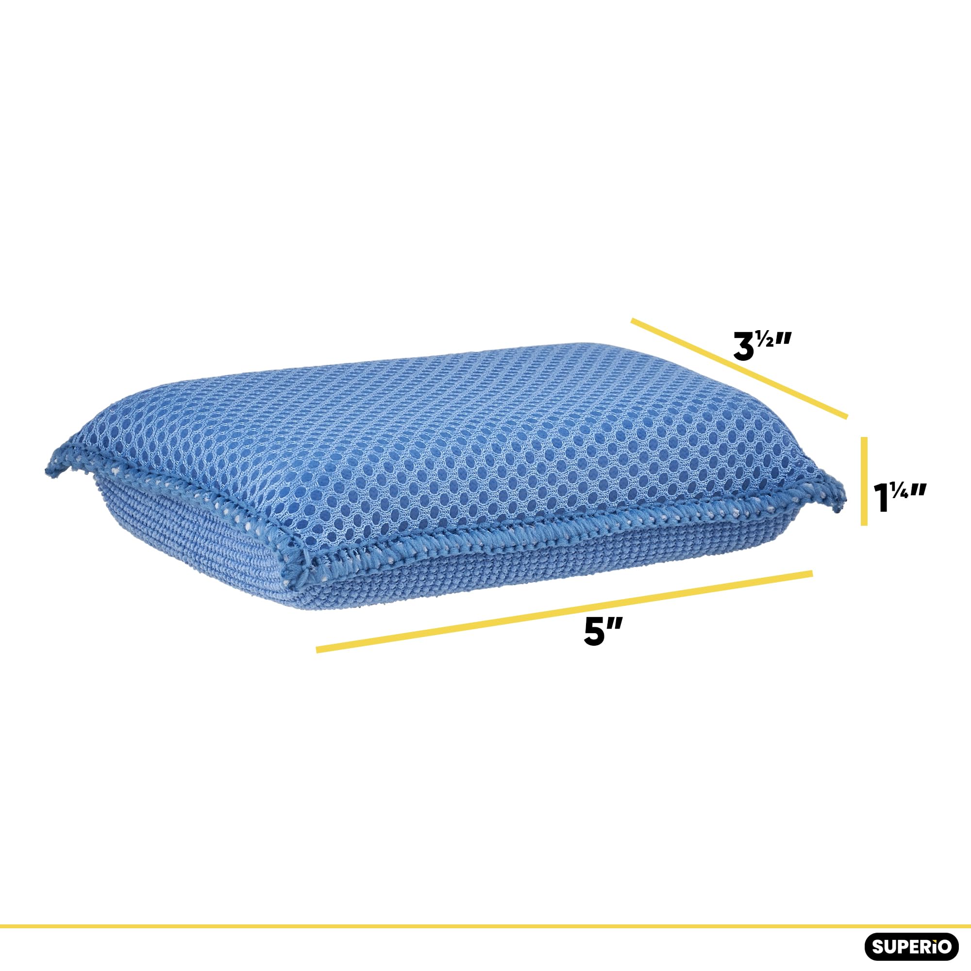 **Non-Scratch Microfiber Sponges for Dishes – Heavy Duty Kitchen Sponge Scrubber – Multi-Purpose Cleaning Supplies – Pack of 1 – Perfect for Pots, Pans, Countertops & More**