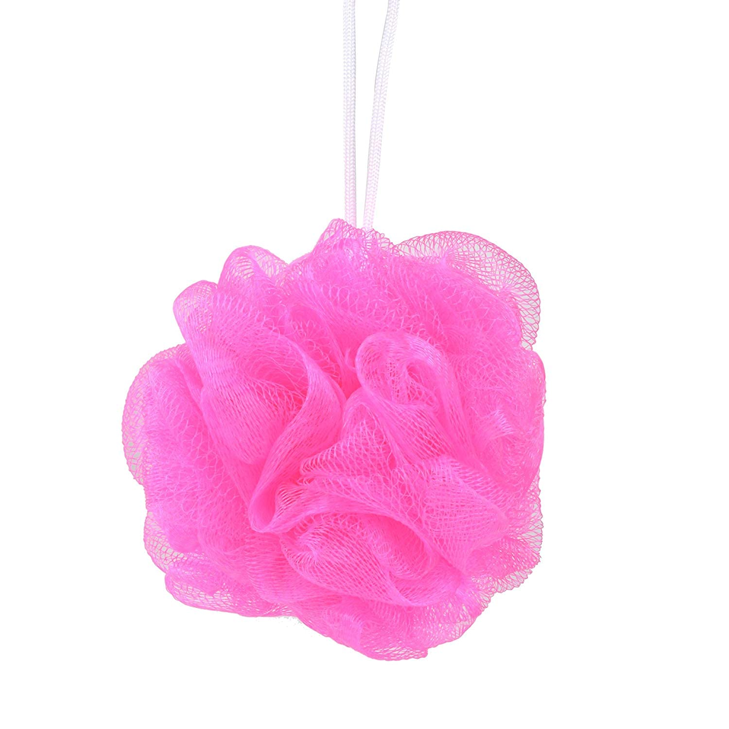 PANACHE Round Bath Sponge Loofah - Soft Exfoliating Shower Sponge for Gentle Skin Care, Baby Pink | Perfect for Daily Shower, Bath & Spa Relaxation at Home