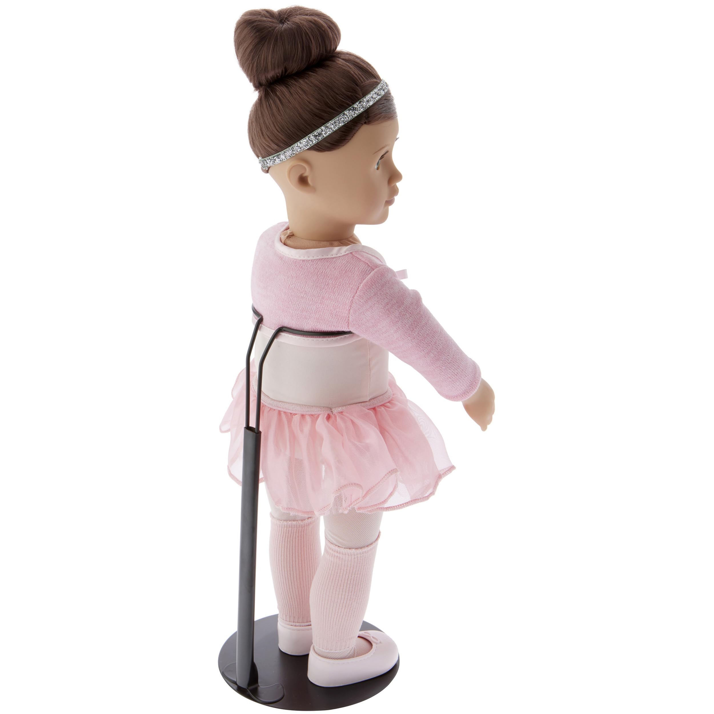 Plymor DSP-90B Black Adjustable Doll Stand for 15-21 Inch Dolls - Waist 3-4