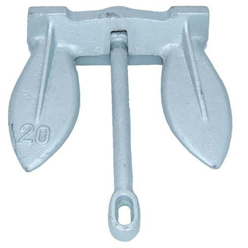 20 lb Navy Blue Anchor with Hand-Painted Design - Perfect for Boat Decor, Nautical Themed Parties, and Marine Enthusiasts