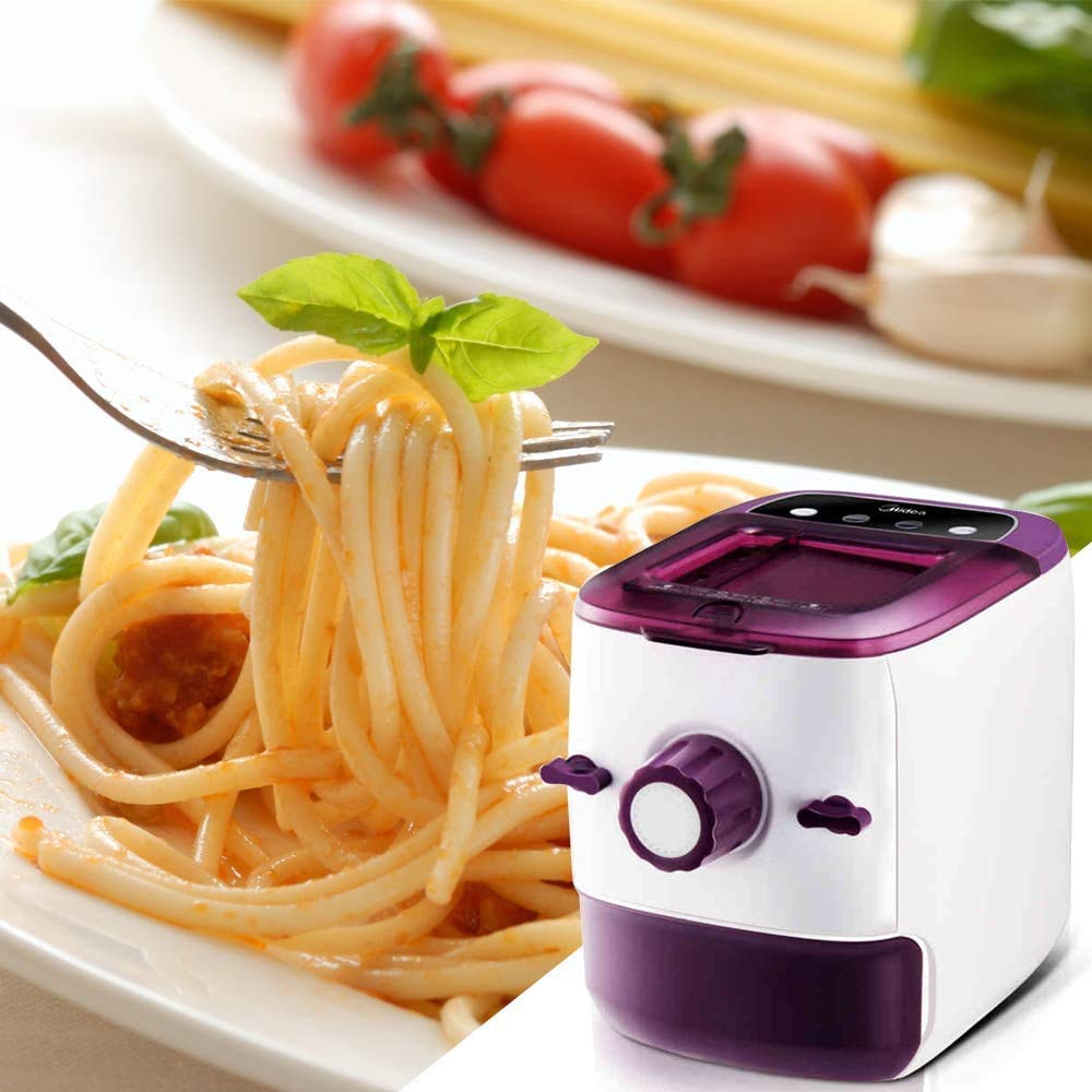 220V 150W Electric Automatic Pasta Maker Machine - Multi-functional Noodle Maker for Homemade Pasta, Dumplings, Ramen with 8 Shaping Molds - Perfect for Italian Cuisine, Asian Dishes & Family Cooking