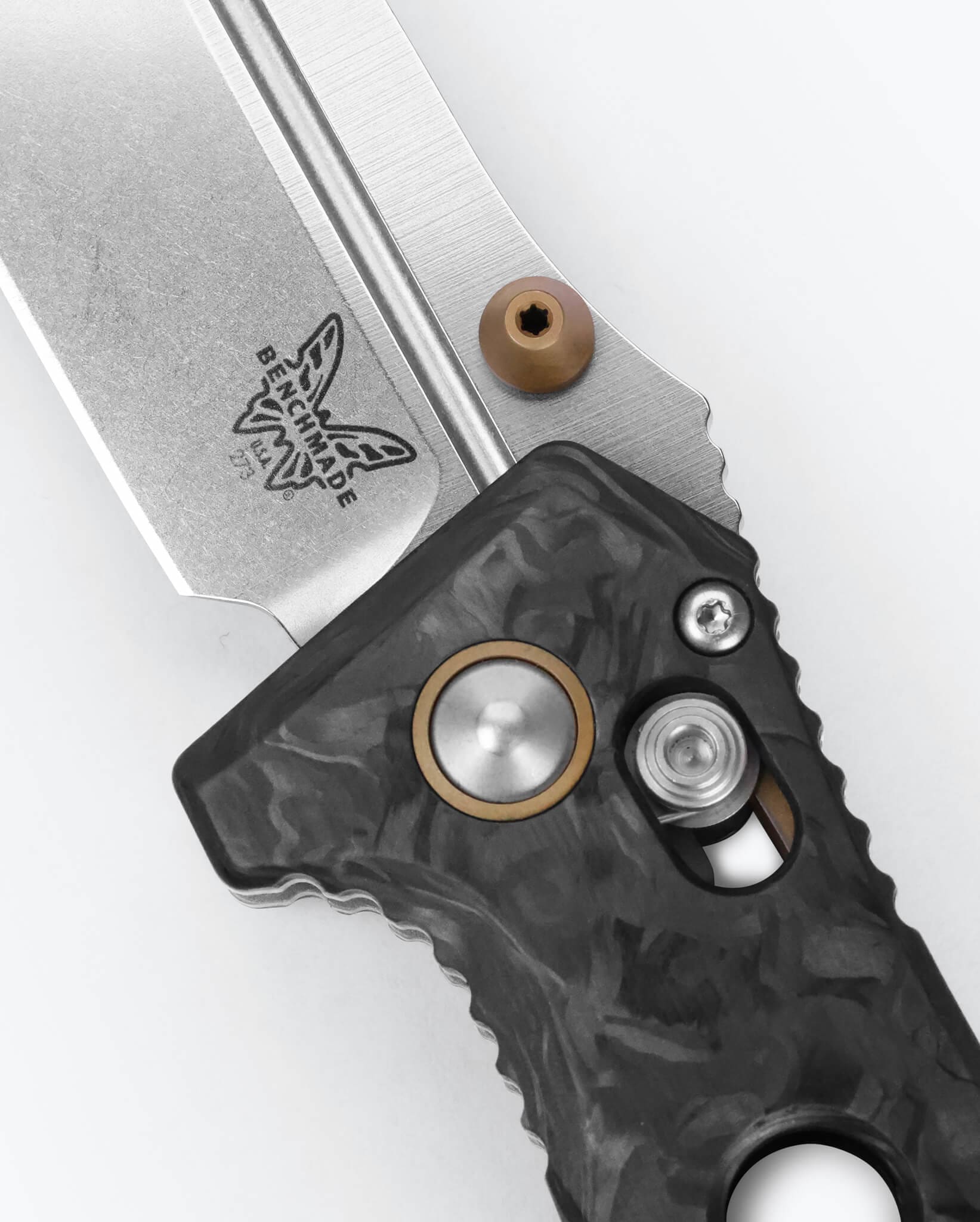 Mini Adamas® Folding Knife - Premium Marbled Carbon Fiber Handle, Drop Point Blade for EDC, Outdoor & Survival Use