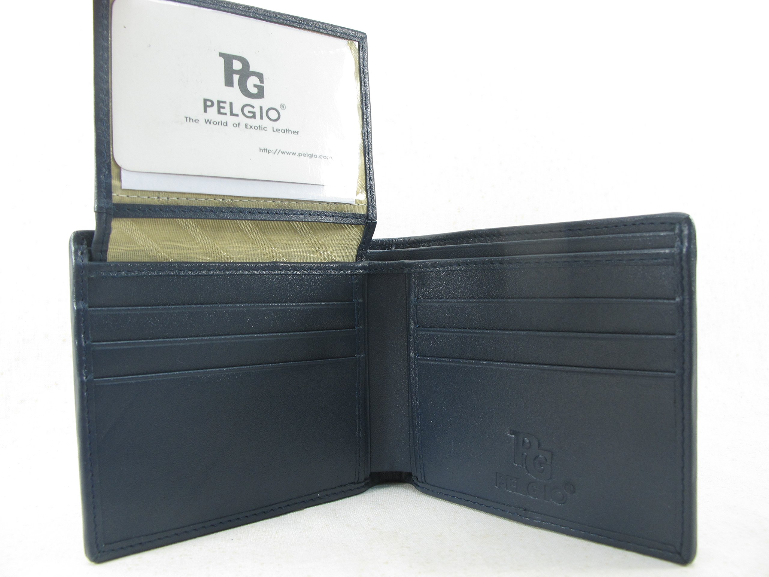Genuine Row Diamond Stingray Skin Leather Bifold Wallet for Men - Luxury Slim RFID Blocking Credit Card Holder - Perfect for Business, Travel & Everyday Use