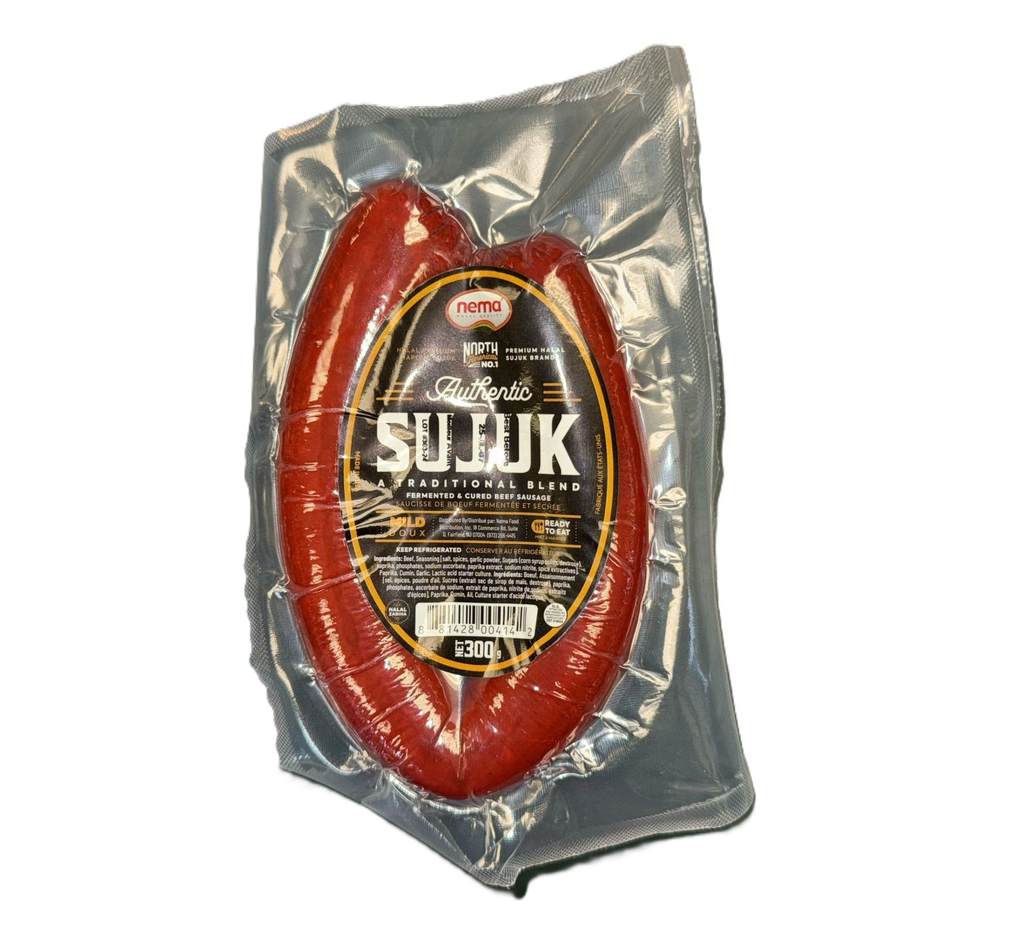 Premium Soujuk Sujuk Nema Mild Sausage - 300g | Authentic Turkish Dry Cured Beef Salami | Perfect for Charcuterie Boards, Sandwiches & Snacking