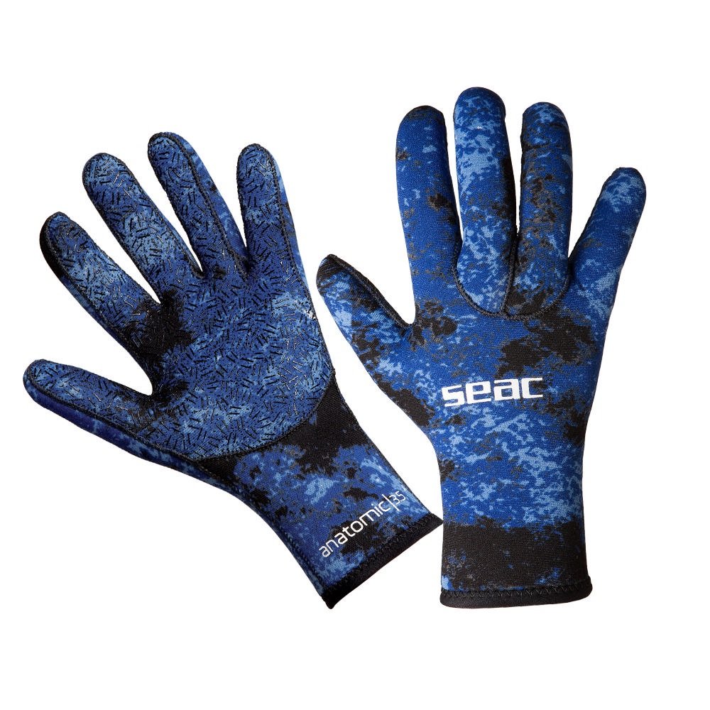 SEAC 3.5mm Camo Neoprene Scuba Diving Gloves for Spearfishing - Warm & Durable Waterproof Gloves for Snorkeling, Kayaking & Underwater Hunting