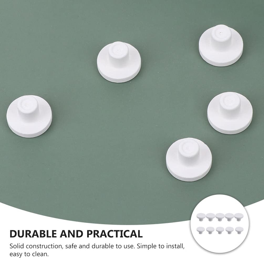 Balacoo 10Pcs White Coral Frag Plug Ceramic Base - Coral Stand Tile for Saltwater Aquarium, Reef Tank Accessories | Perfect for Coral Propagation, Frag Rack Mounting & Aquascaping