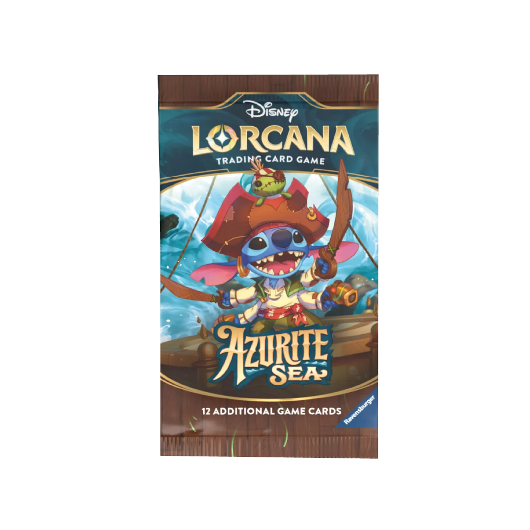 Disney Lorcana Azurite Sea Booster Pack | Collectible Trading Cards for Disney Fans | Perfect for Game Nights & Card Battles