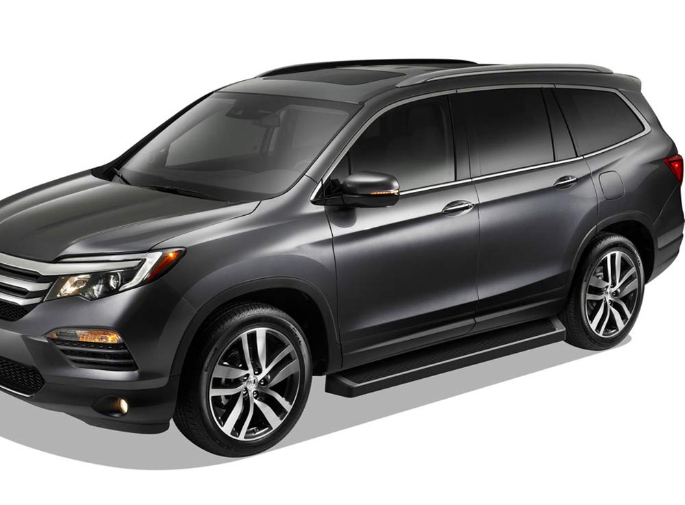 APS iBoard 3rd Gen Black Aluminum Running Boards Side Steps for Honda Pilot (2016-2022) - Durable Off-Road Vehicle Accessories for Enhanced Truck & SUV Style & Protection